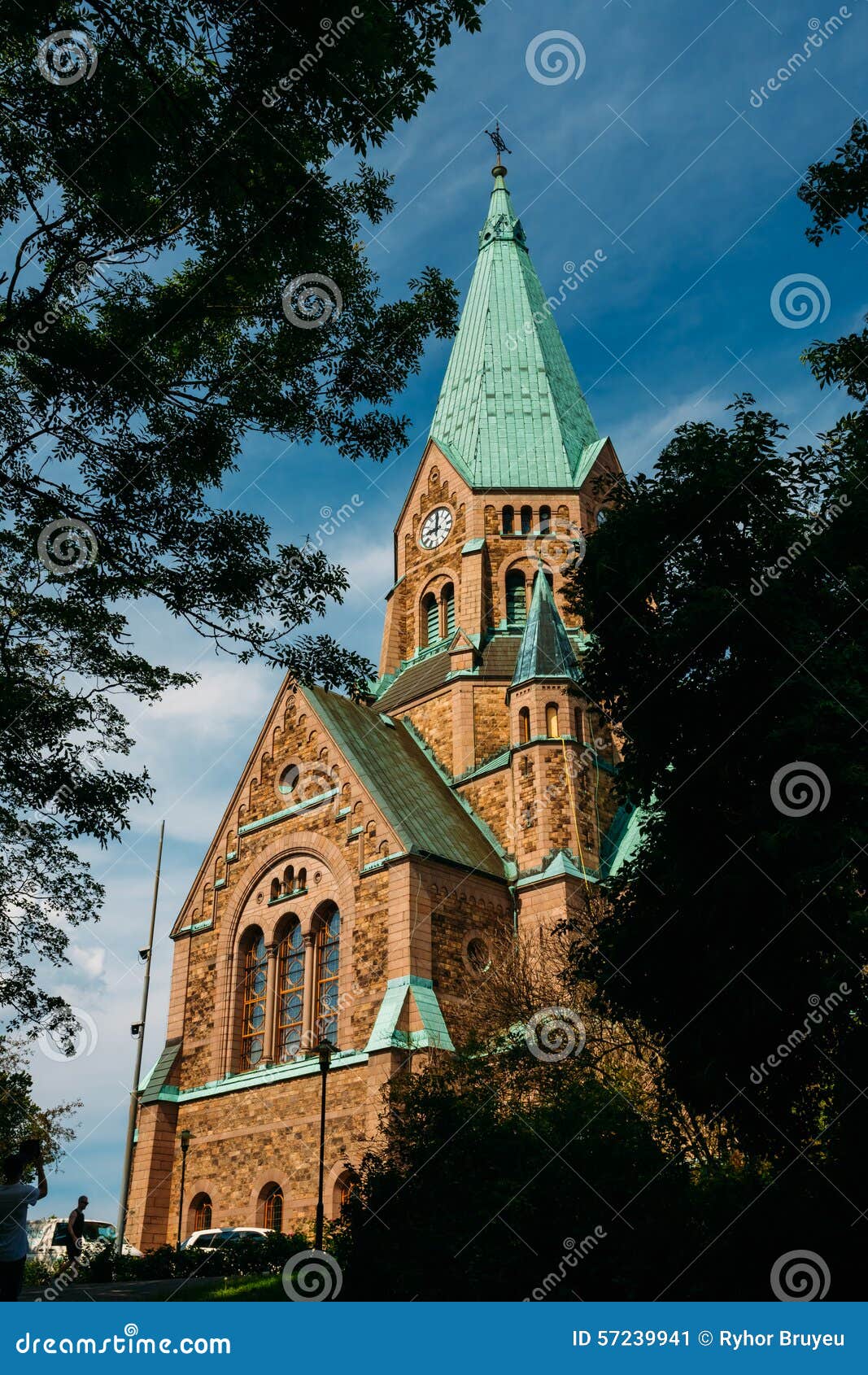 building of sofia kyrka - sofia church in
