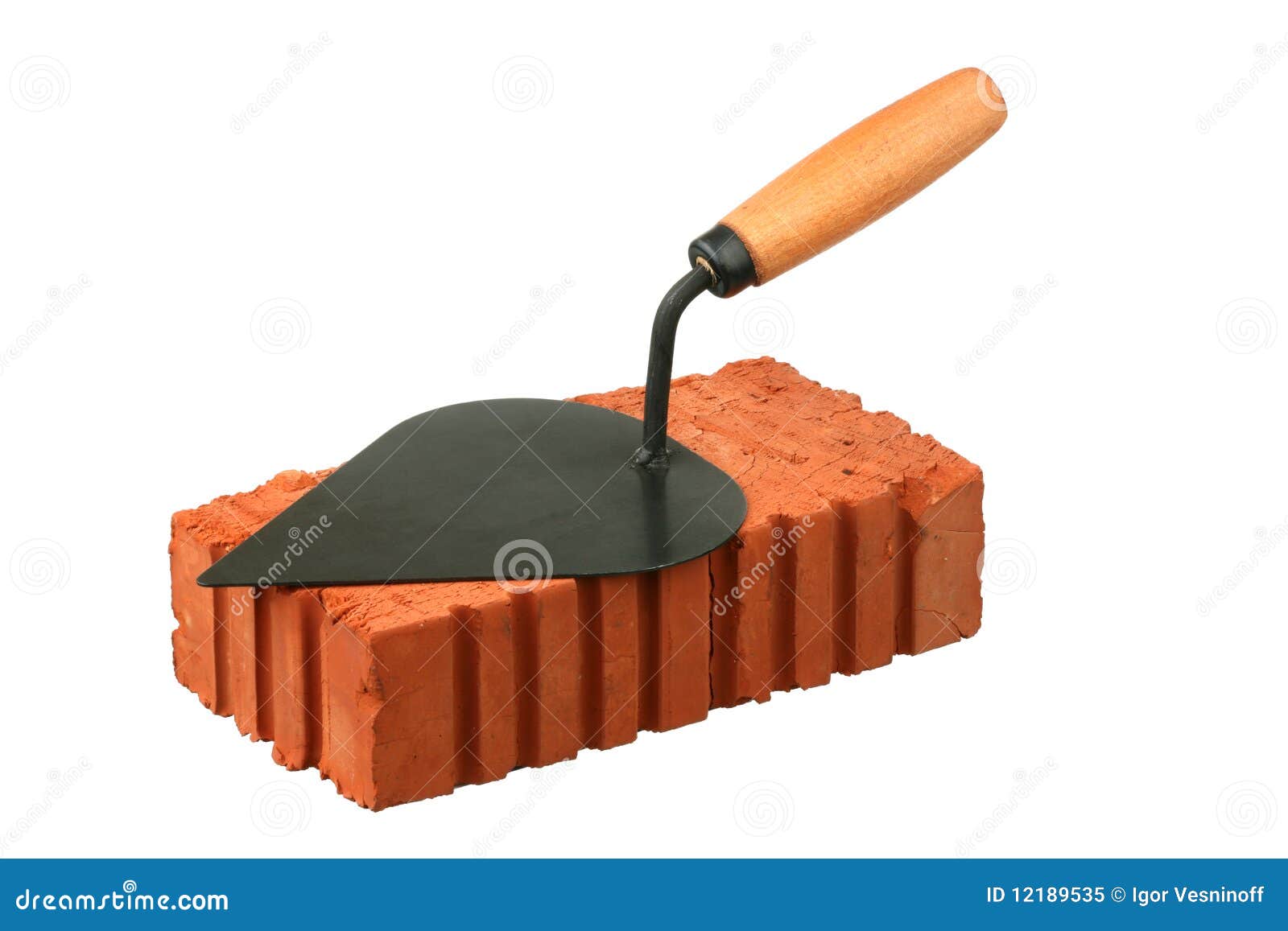 Building Trowel and Red Brick Stock Image Image of freemasonry, steel