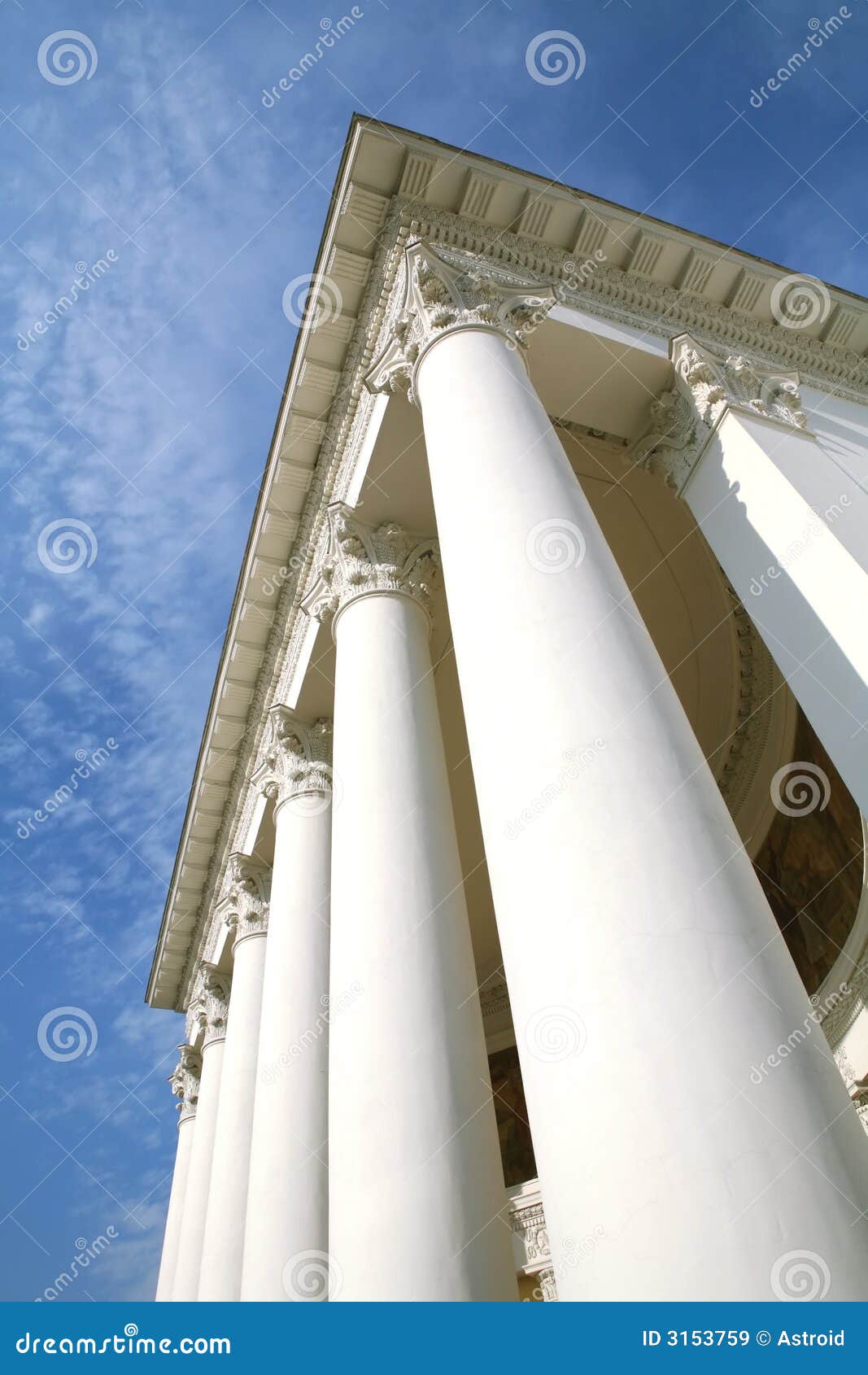 White Pillar House RoyaltyFree Stock Photo 43550871