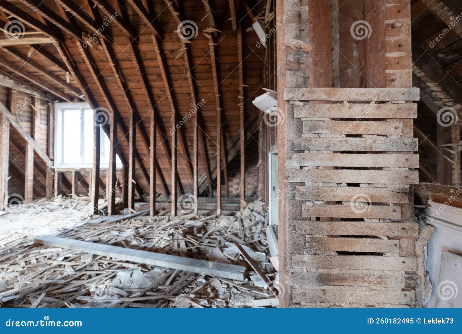 building work underway in a suburban edwardian house in pinner, northwest london uk. the builder is taking the house back to brick