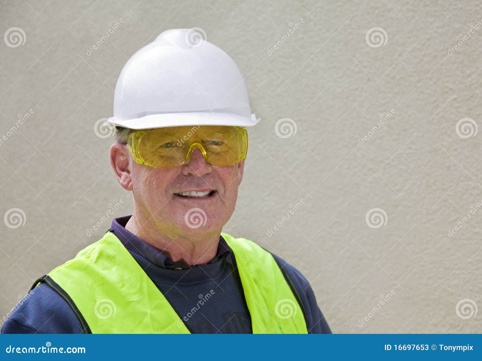Building Worker in Safety Gear Stock Image Image of fluorescent