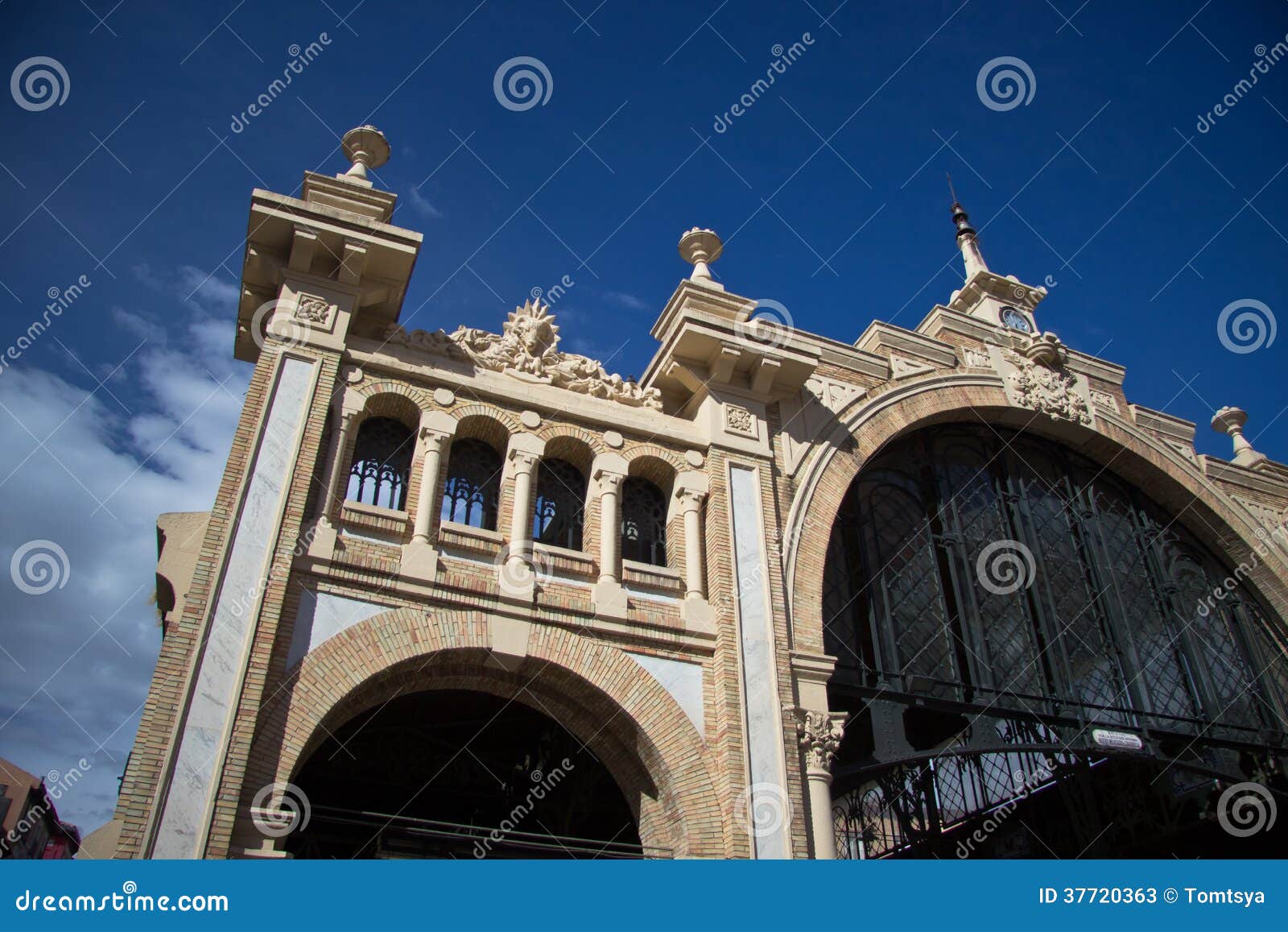 Building of Zaragoza Market Stock Image Image of antique, detail