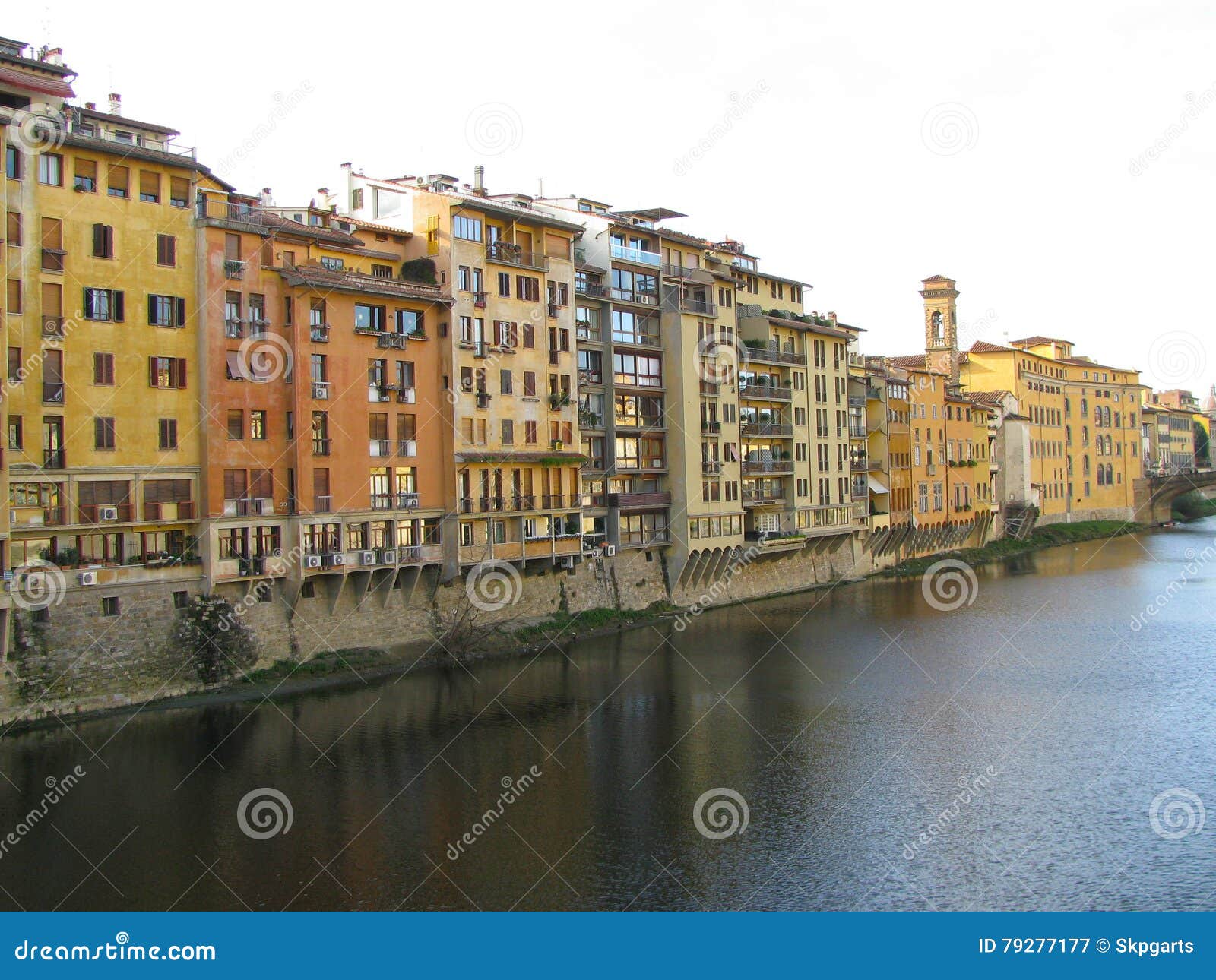 Buildings Along the Arno River Stock Image Image of sightseeing