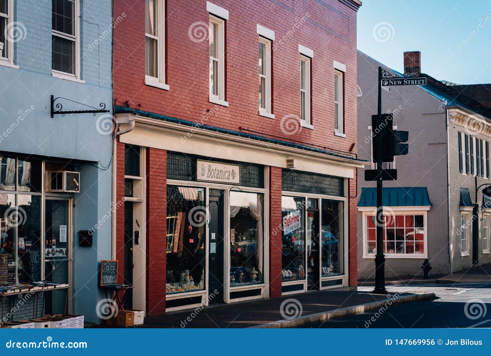 Buildings Along Beverly Street, in Downtown Staunton, Virginia ...