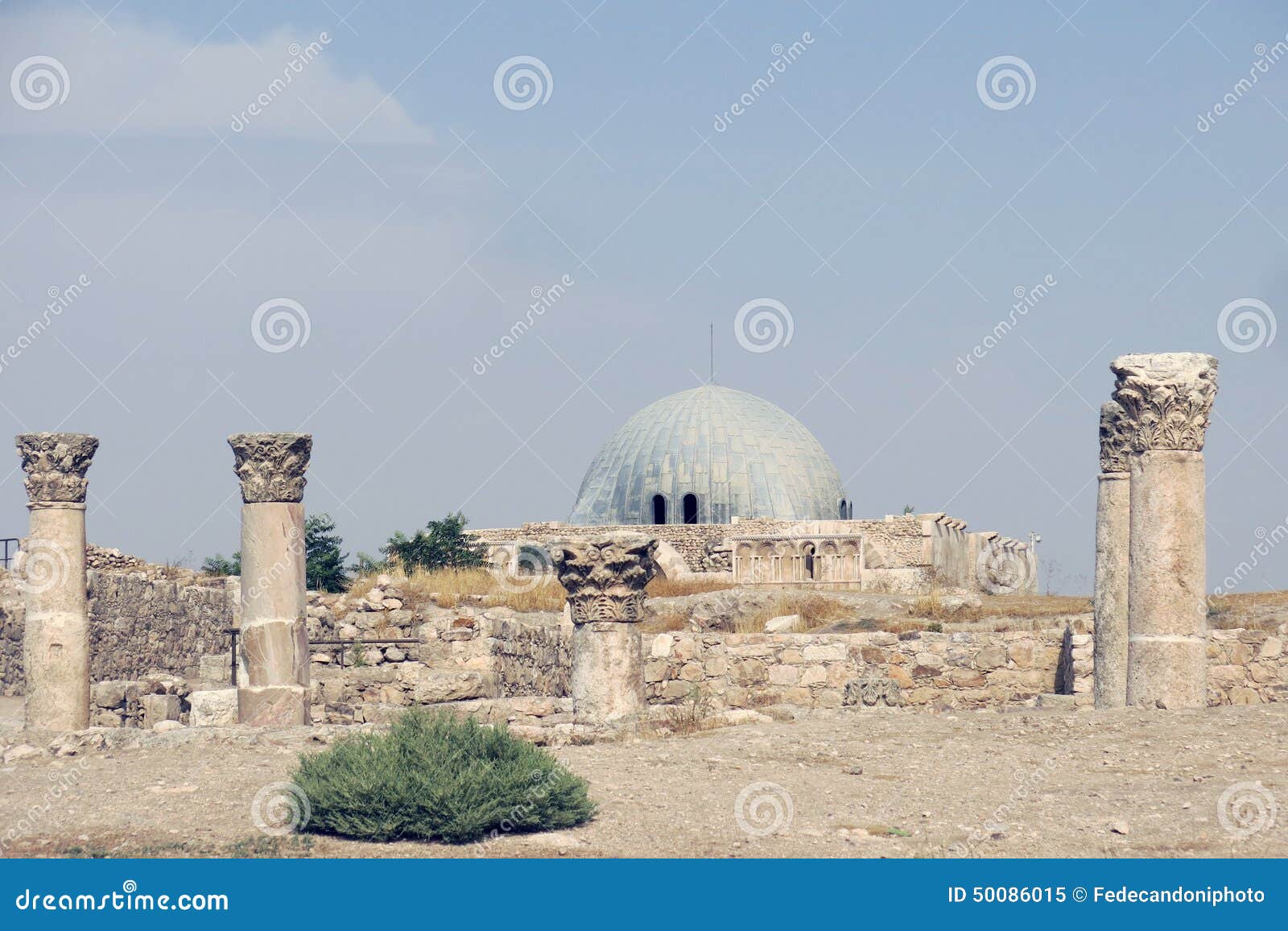 buildings of amman citadel in national historic site