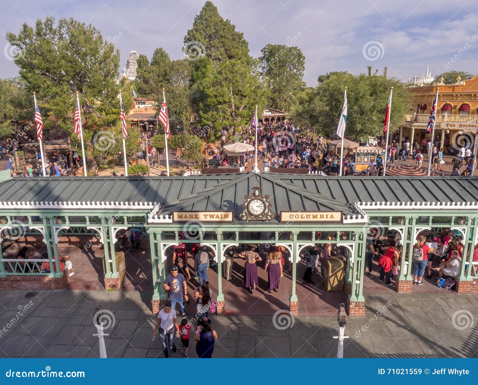 Buildings in Frontierland at Disneyland Park Editorial Stock Image