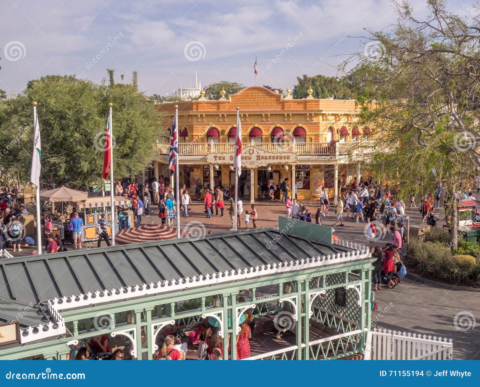 Buildings in Frontierland at Disneyland Park Editorial Stock Image