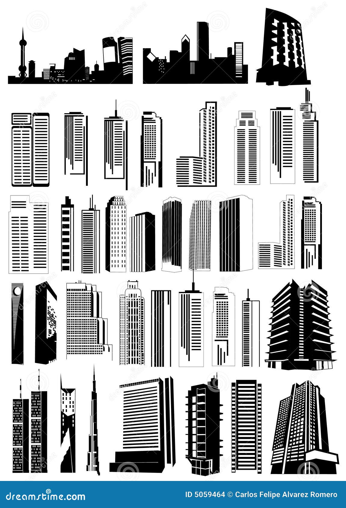 Buildings Shapes Vector Stock Images - Image: 5059464