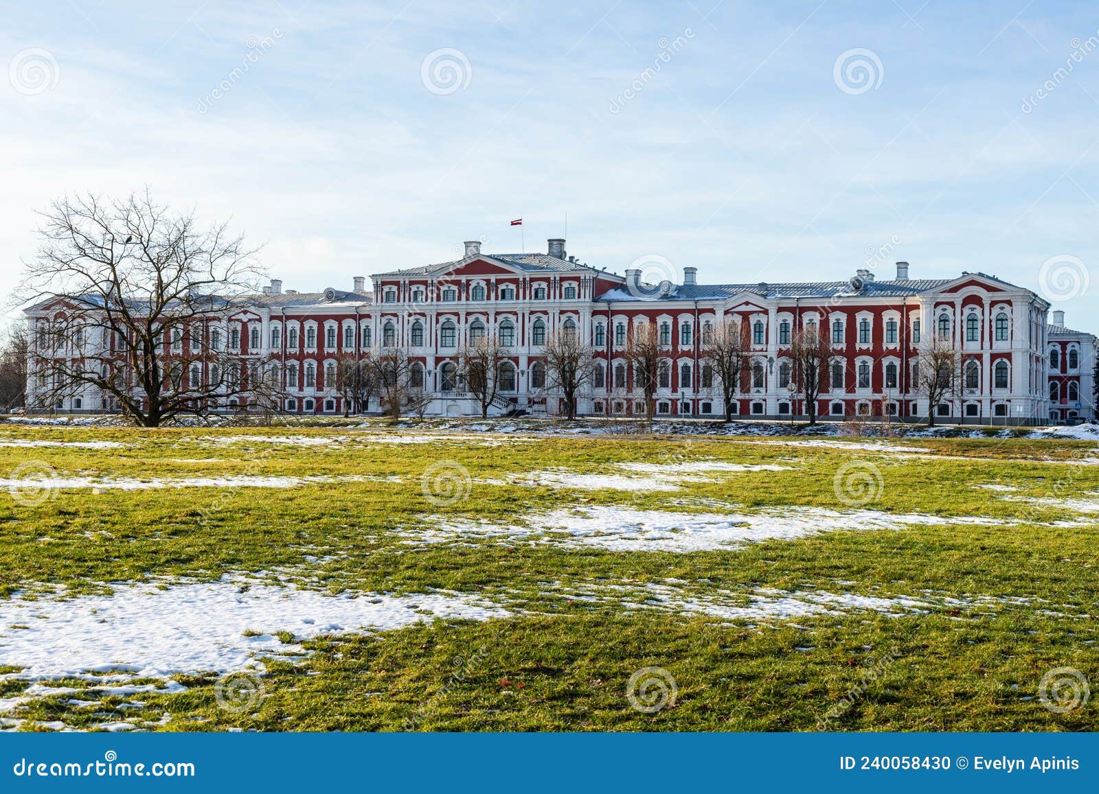 the baroque style university in jelgava, latvia.