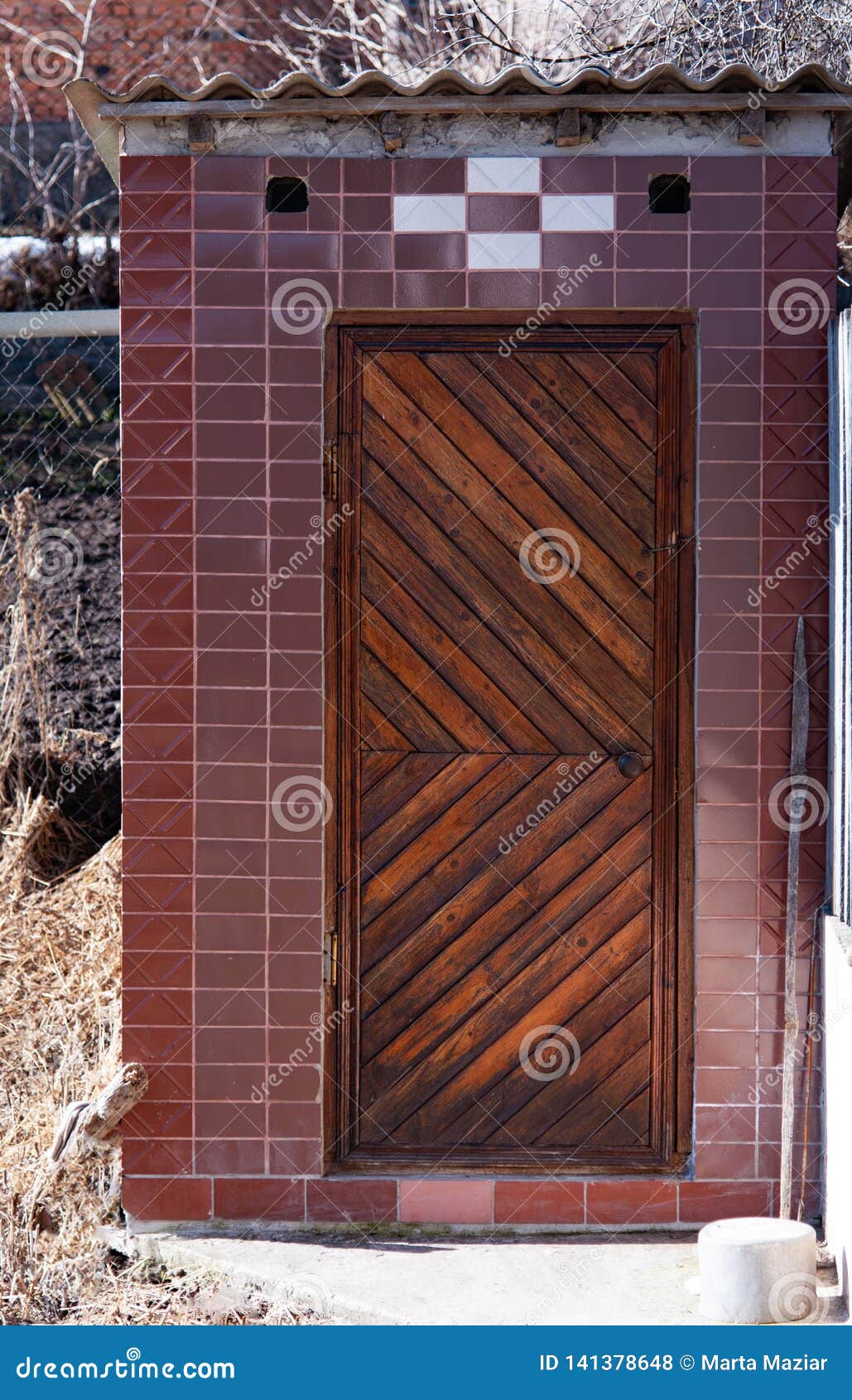 Built Toilet in the Yard in the Village Stock Photo Image of rural
