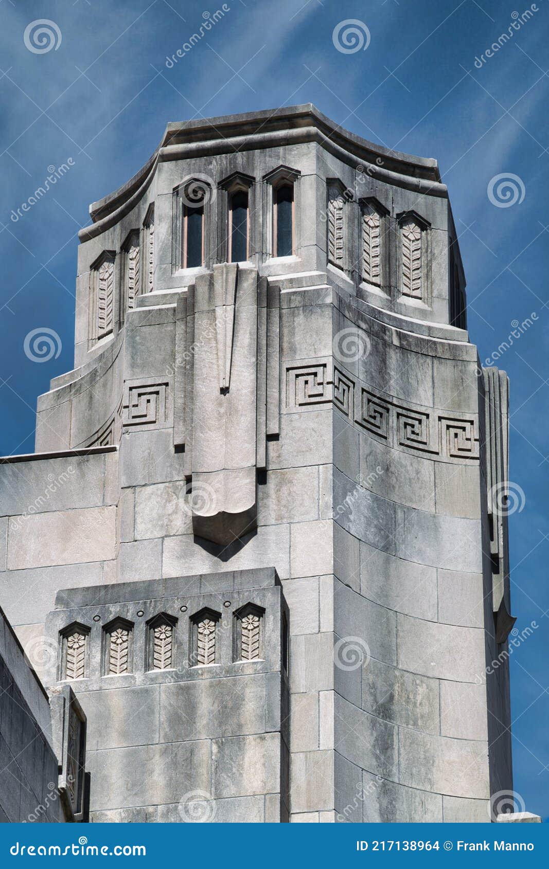 north tower of the tulsa union pacific railroad station - historic art deco building 