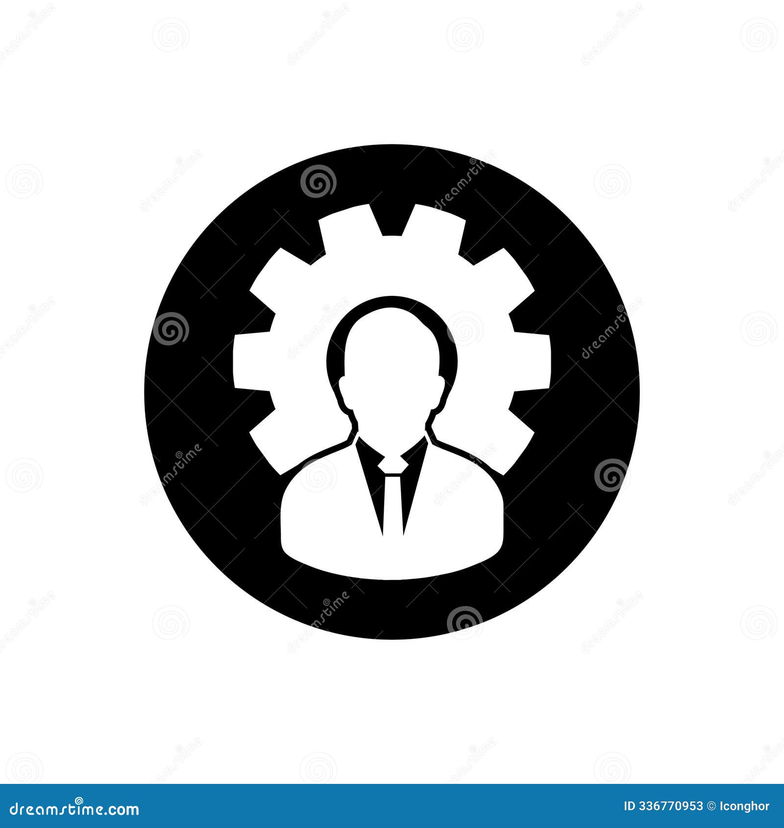 buiness manager icon. rounded button style 