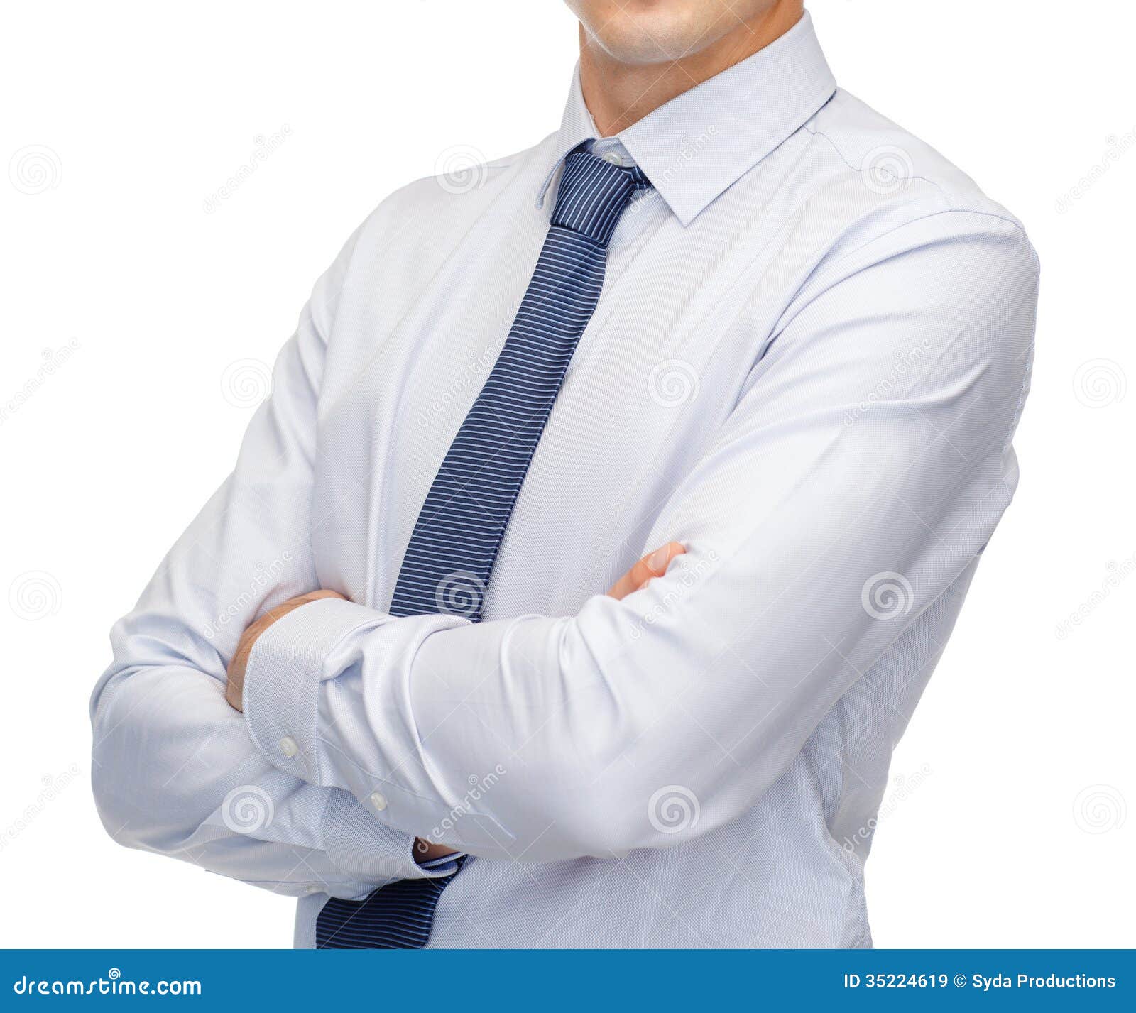 Buisnessman in Shirt and Tie Stock Image - Image of banker, crossed:  35224619