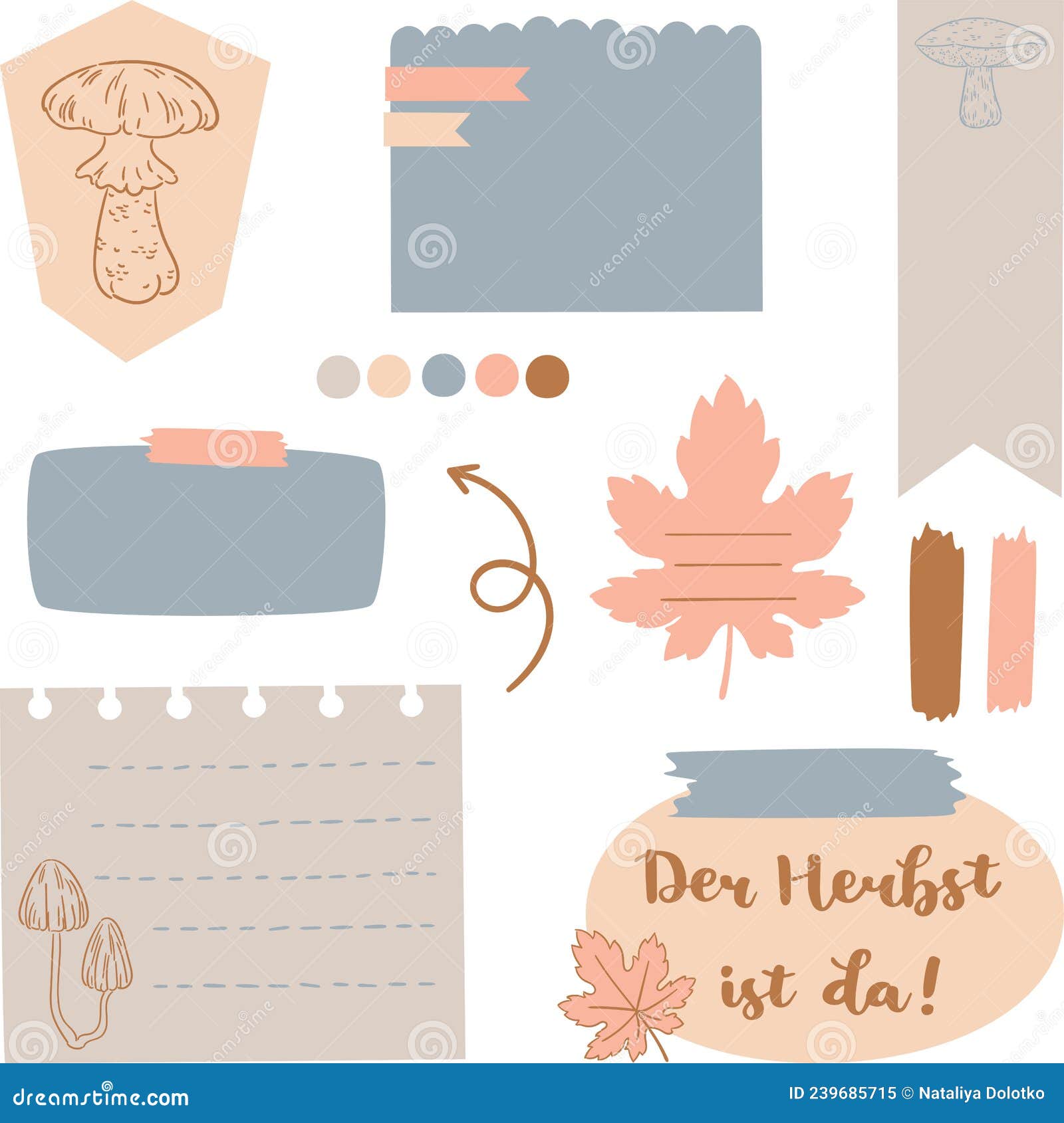 Drawing bullet journal stickers Royalty Free Vector Image