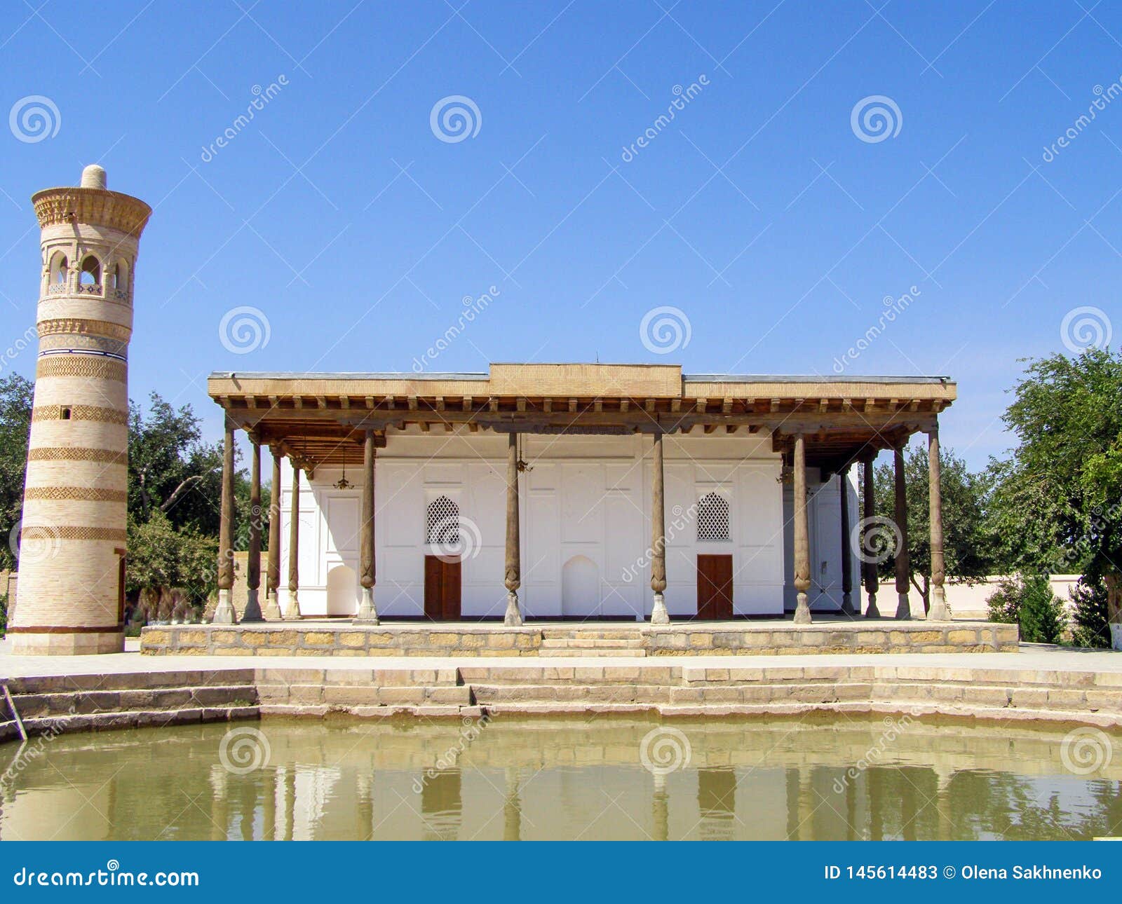 bukhara, uzbekistan - august 10 2018: the memorial complex of bahauddin naqshbandi is a center of pilgrimage as it was worshipped