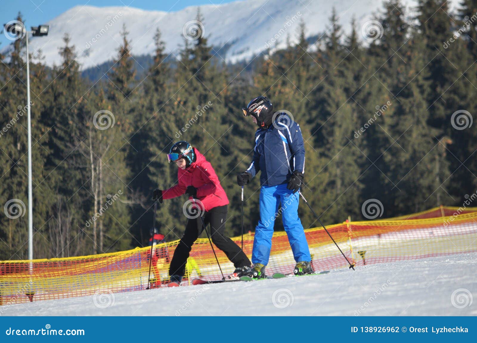 Tourists skiing in Bukovel editorial photography. Image of downhill ...