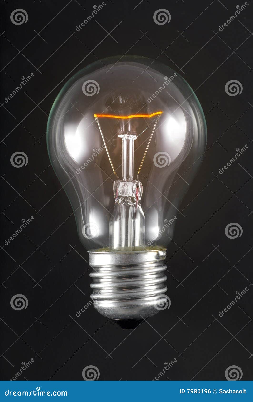 Bulb on black background stock photo. Image of creativity 7980196