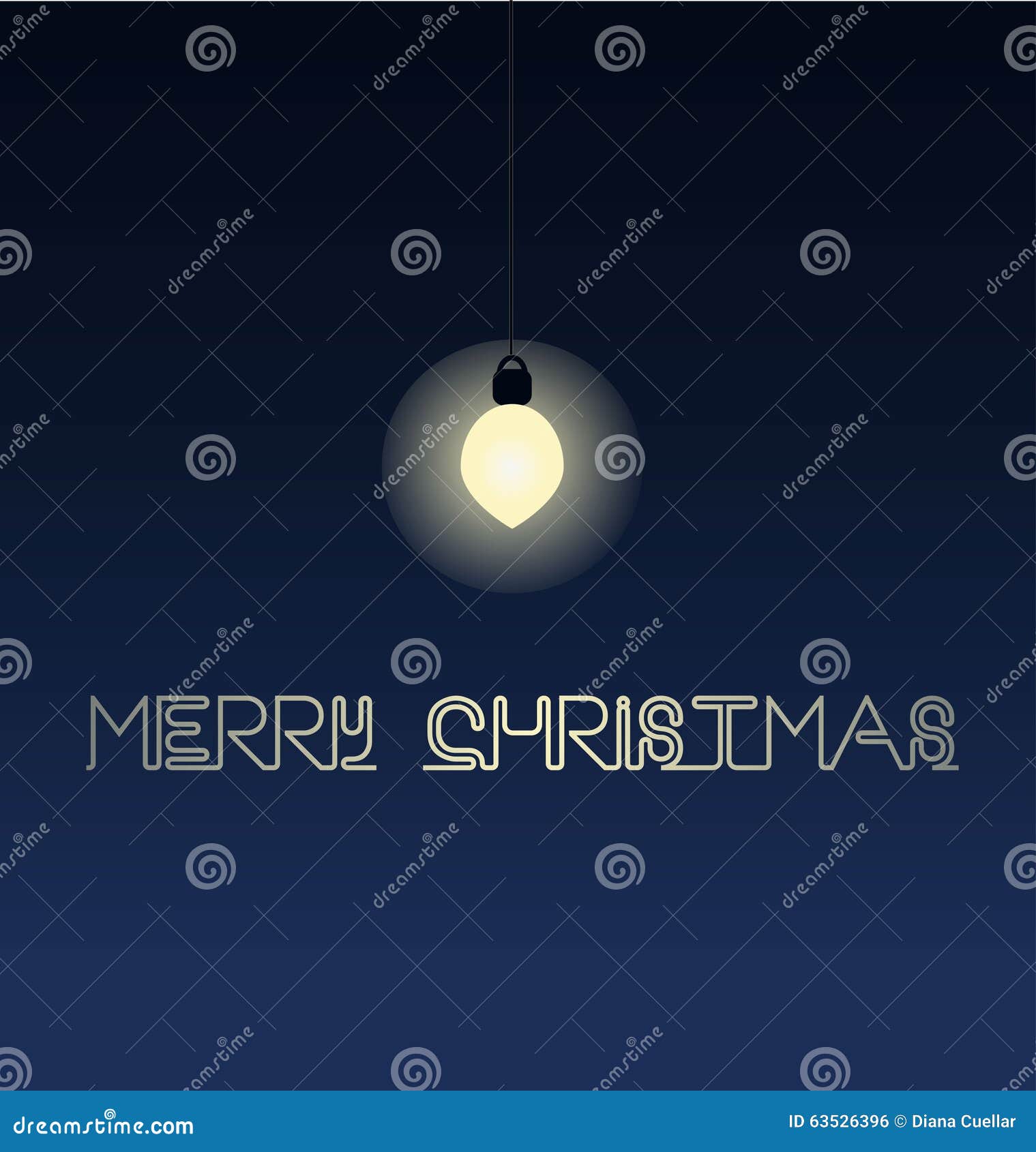 Bulb and Christmas lyrics stock illustration. Illustration of party