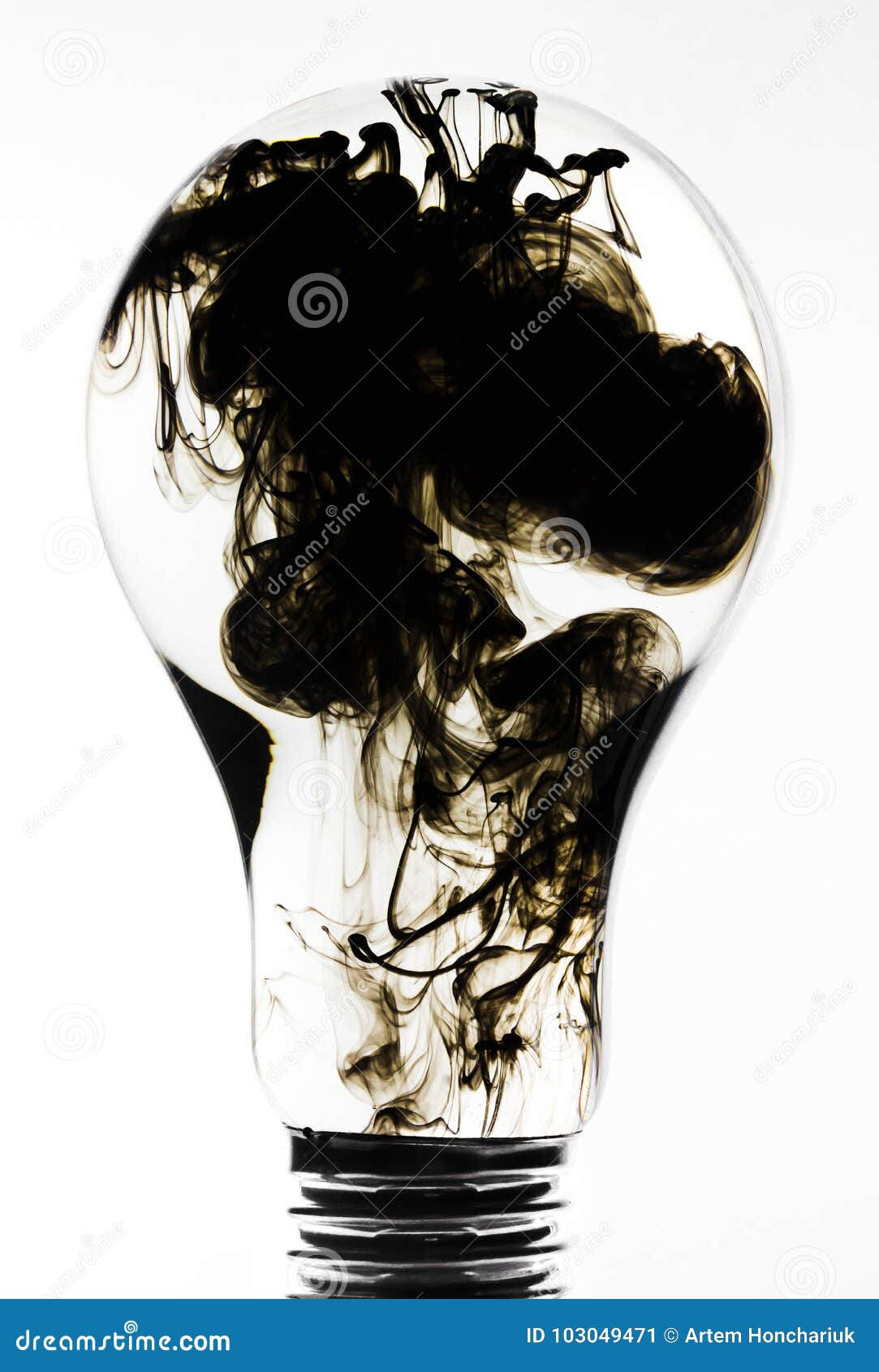 in the bulb ink clouds