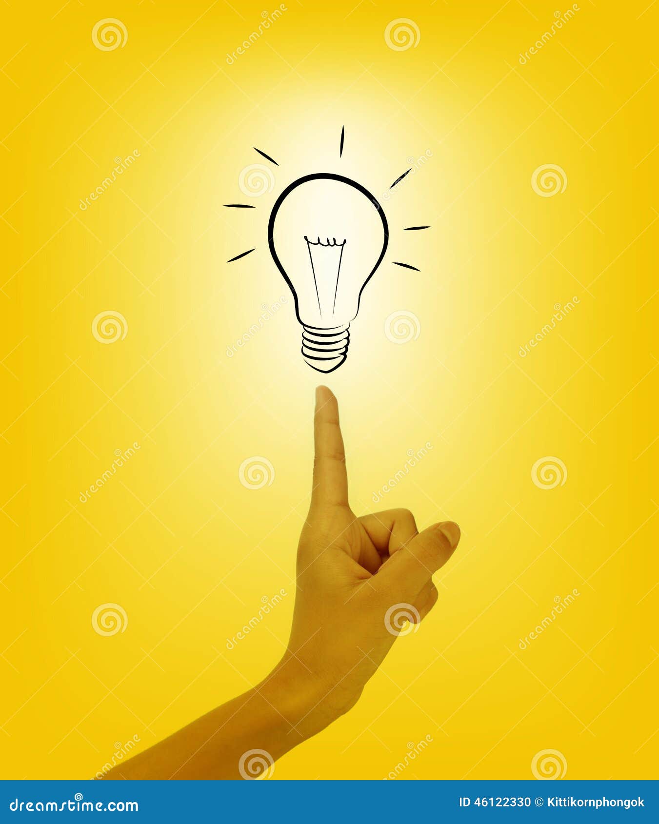 bulb light on women fingertip