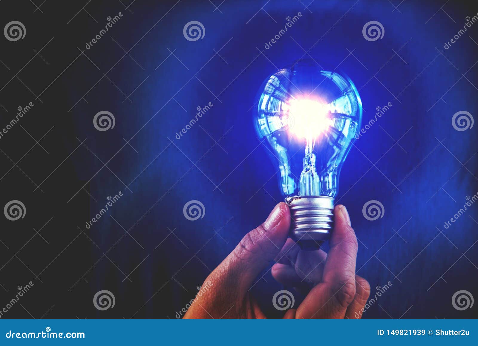 Bulb with Lighting. Idea and Creative Concept for Startup New Project