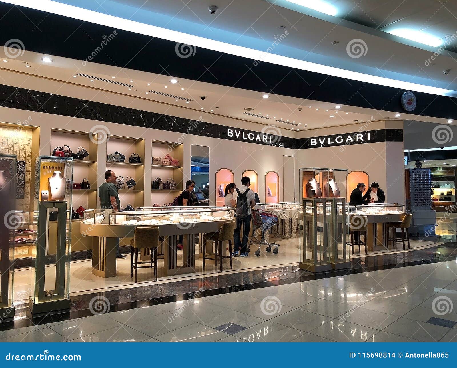 Bulgari Shop At The Duty-free In The 