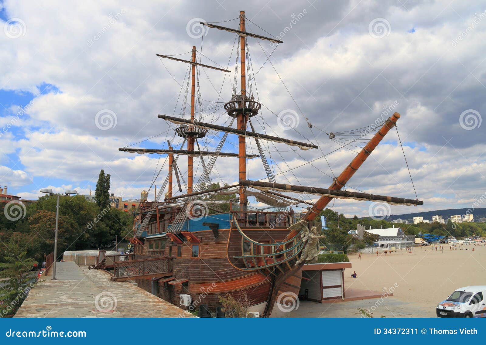 Bulgaria: Ship Restaurant At Varna Beach Editorial Photo ...