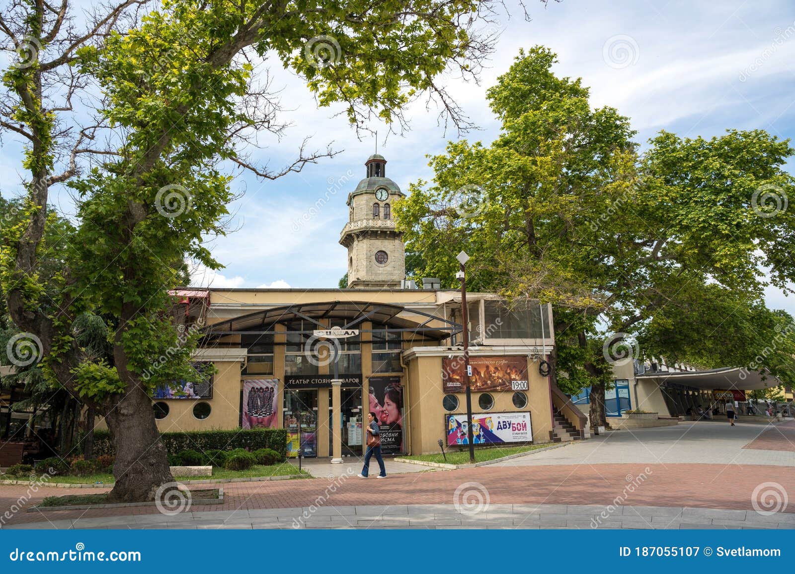 Bulgaria, Varna, 13 June 2020: Center of Varna -City Clock and Theater ...