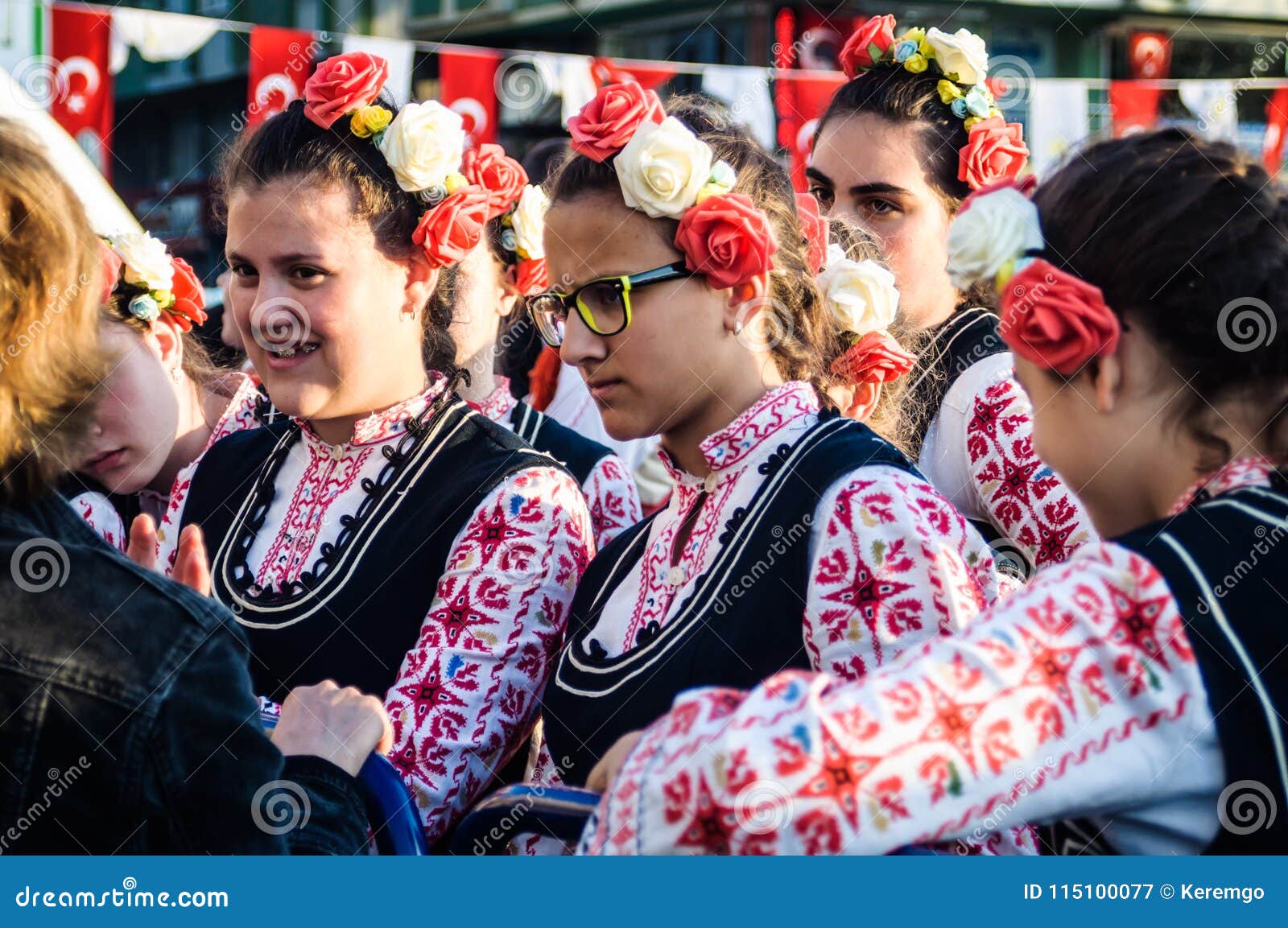 Bulgarian Folk Dancers on National Sovereignty and Children`s Day ...