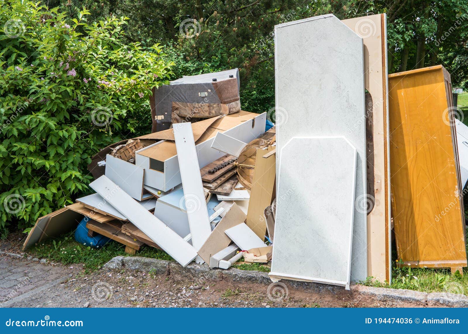 Bulky Waste Disposal on the Street Stock Photo Image of court