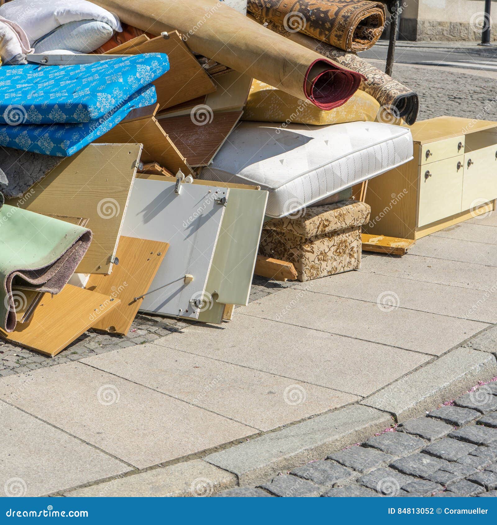 Bulky waste stock photo. Image of mattresses, furniture 84813052