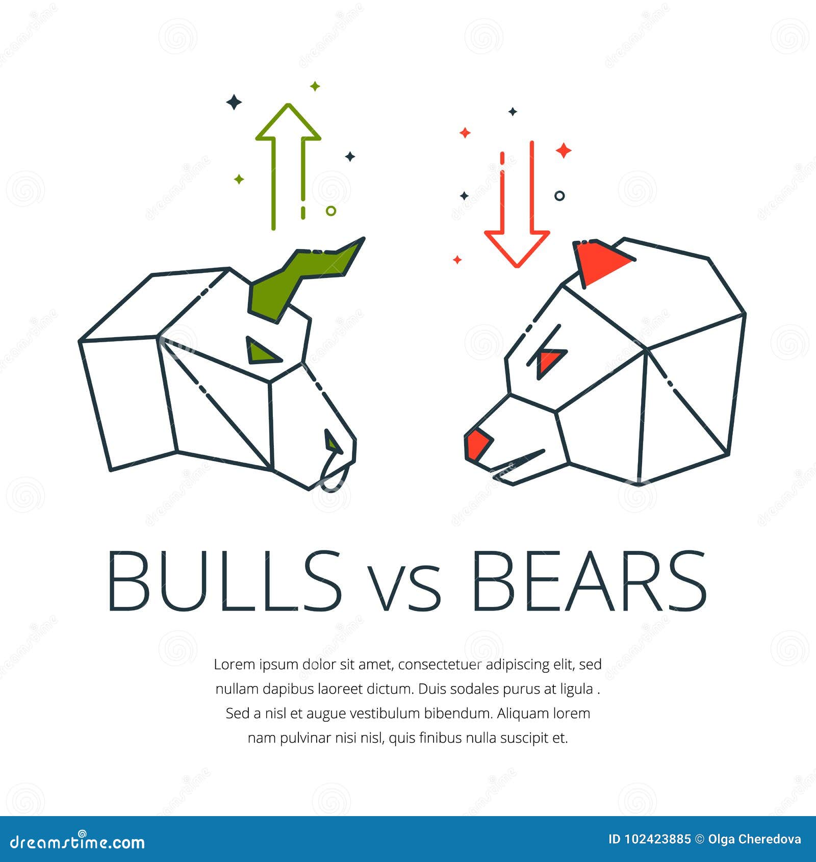 Bull And Bear Stock Vector Illustration Of Bull Abstract 102423885 - 