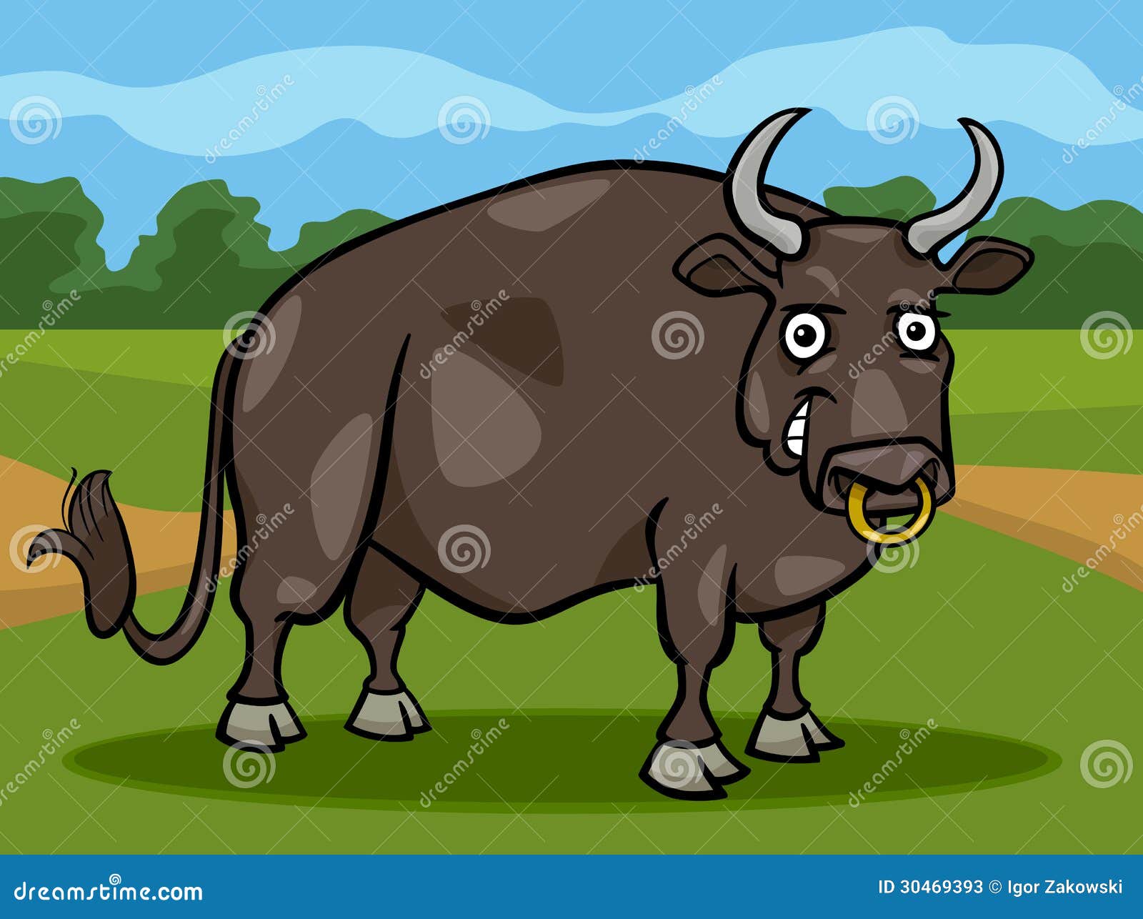 Bull Farm Animal Cartoon Illustration Stock Vector - Illustration of domesticated, funny: 30469393 Bull Farm Animal Cartoon Illustration Stock Vector - Illustration of domesticated, funny: 30469393
