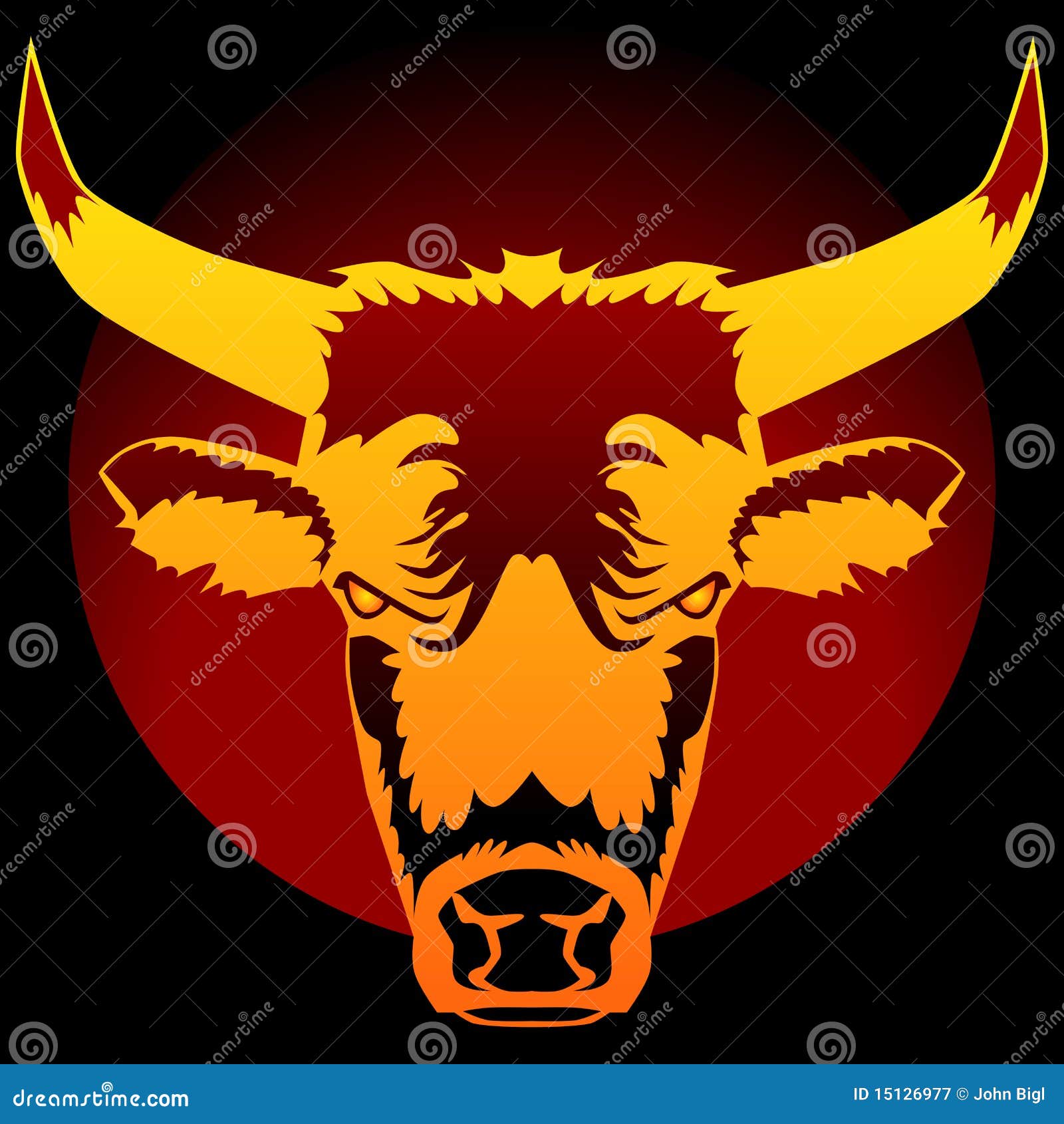 Bull graphic stock vector. Illustration of mascot, animal 15126977