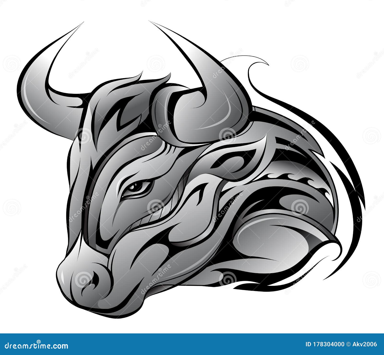 Bull head tattoo stock vector. Illustration of graphic - 178304000 Bull head tattoo stock vector. Illustration of graphic - 178304000