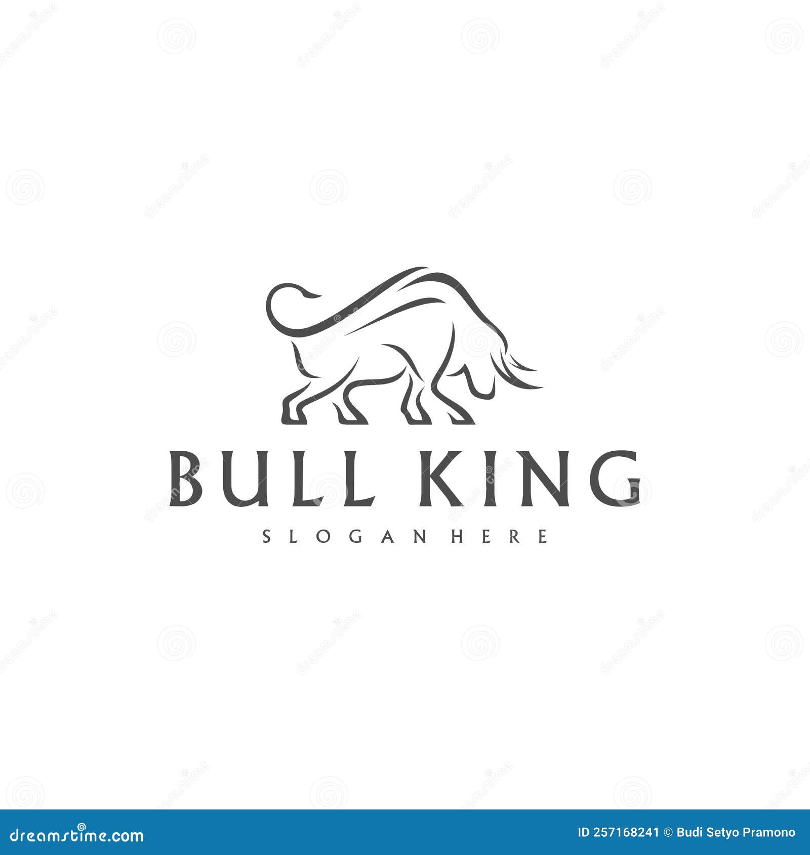Bull Logo Vector Illustration Design, Creative and Simple Design, Can