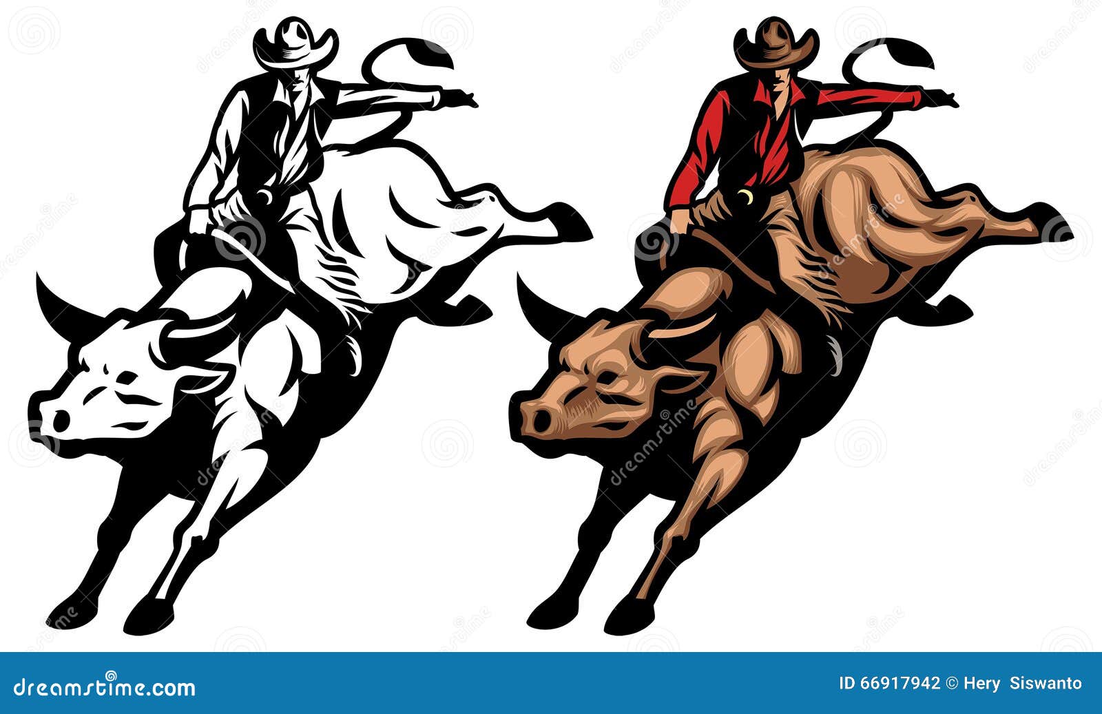 Cow And Bull Vector Illustration | CartoonDealer.com #7738802