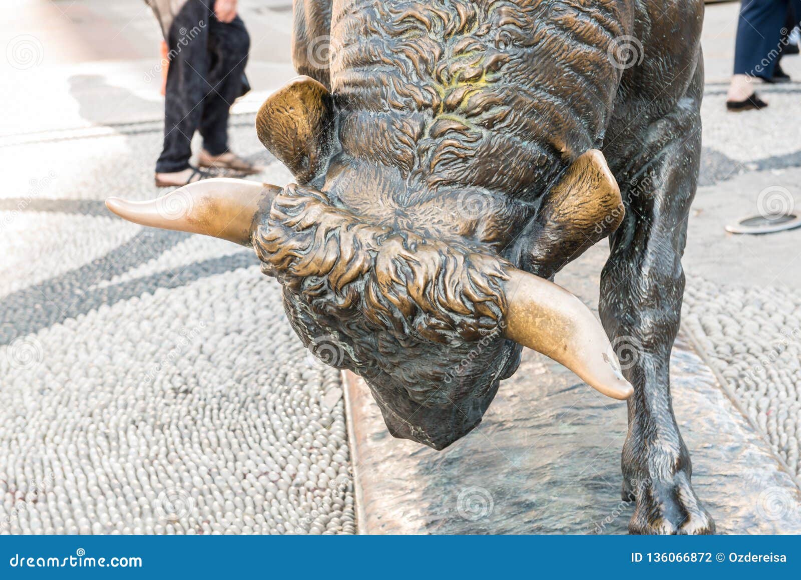Bull Statue at the Kadikoy Square in Istanbul,Turkey Editorial ...
