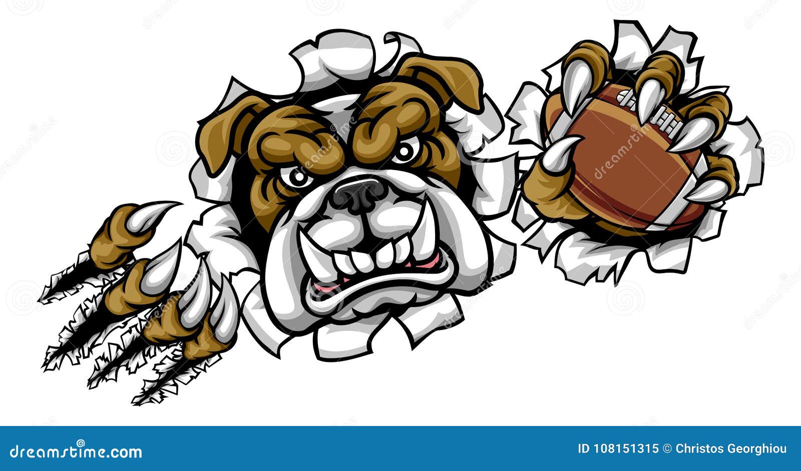 bulldog american football sports mascot