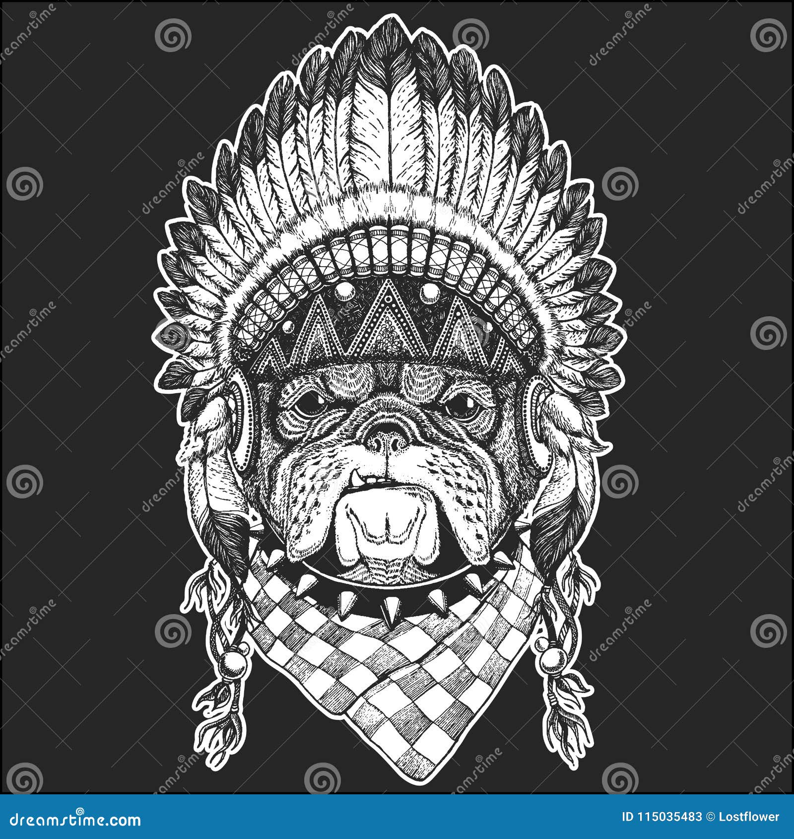 Bulldog Cool Animal Wearing Native American Indian Headdress with Feathers Boho Chic Style Hand Drawn Image for Tattoo Stock Vector - Illustration of design, children: 115035483 Bulldog Cool Animal Wearing Native American Indian Headdress with Feathers Boho Chic Style Hand Drawn Image for Tattoo Stock Vector - Illustration of design, children: 115035483