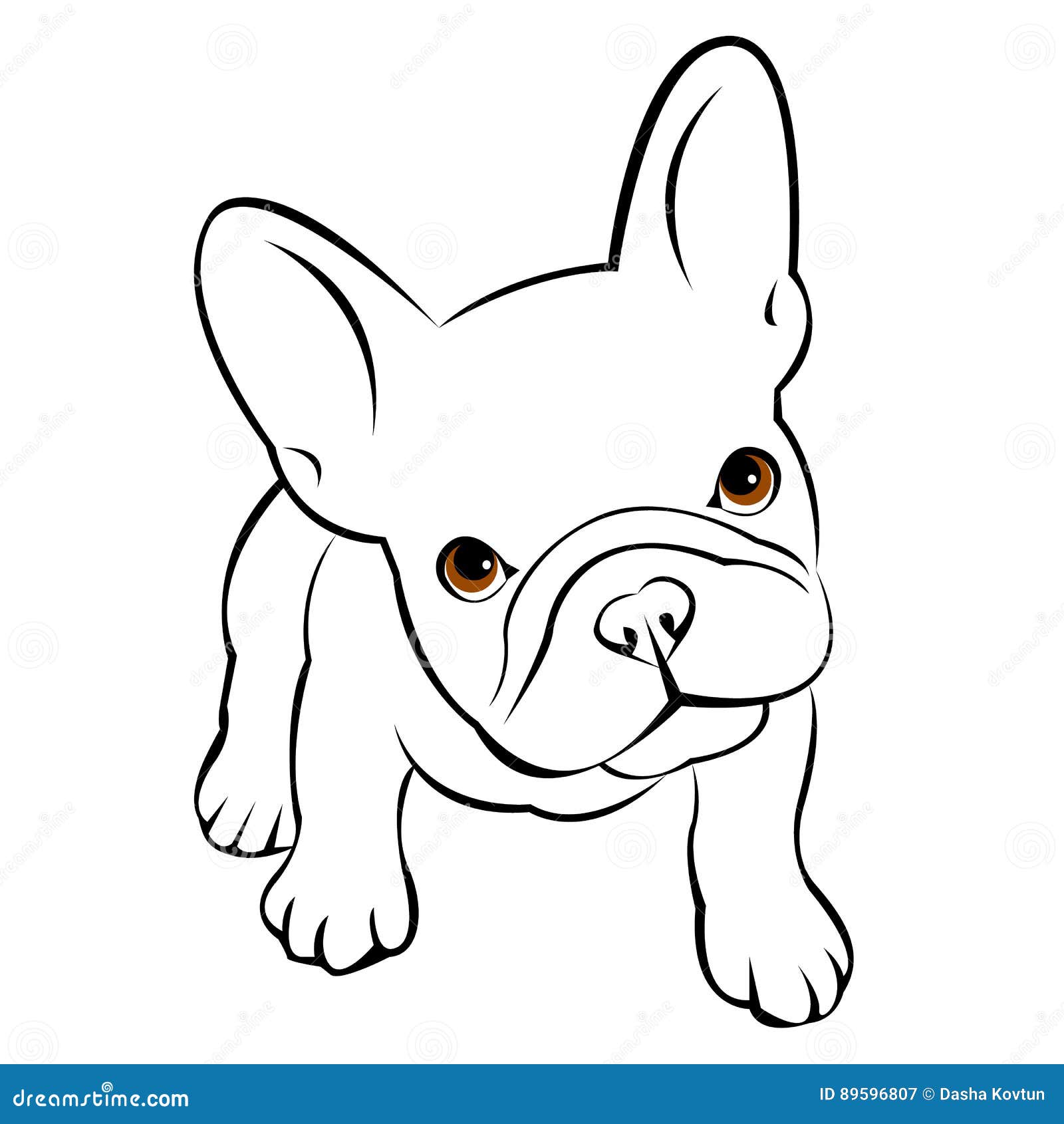 Bulldog Dog Animal French Vector Illustration Pet Breed Bulldog Dog Animal French Vector Illustration Pet Breed