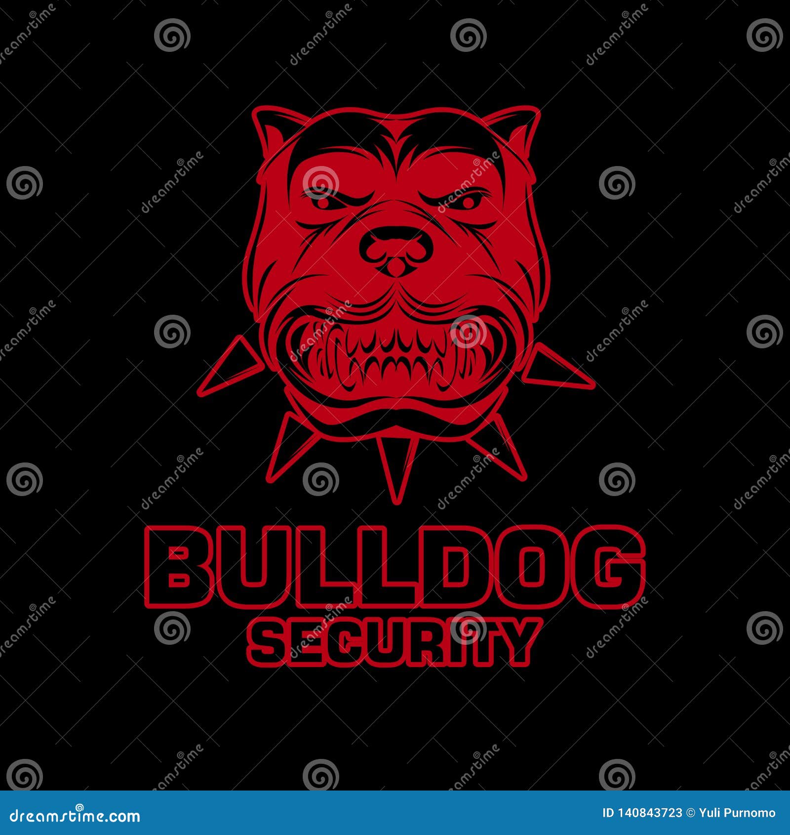 Bulldogs Logo Design Template Stock Illustration - Illustration of ...