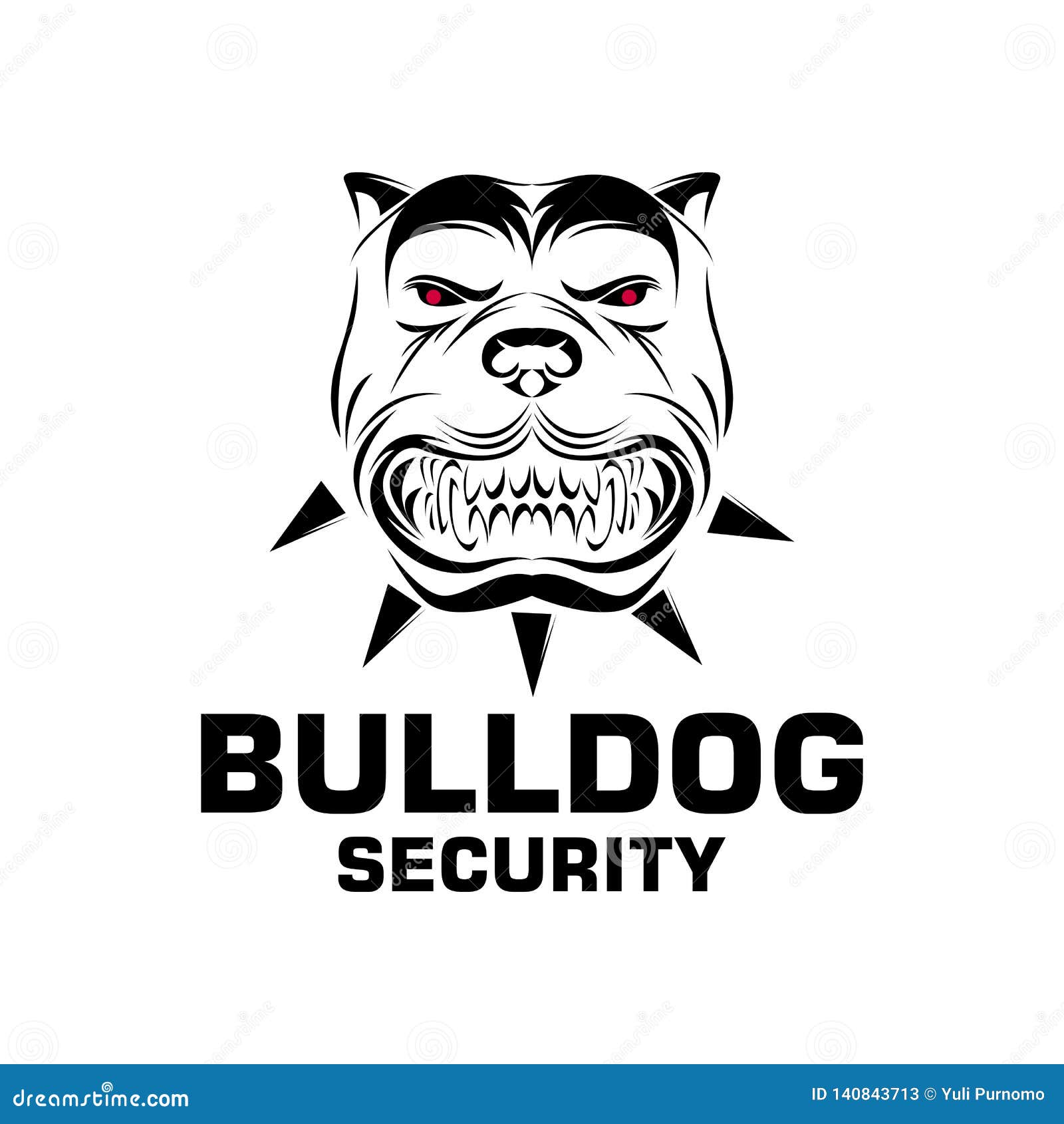 Bulldogs Logo Design Template Stock Vector - Illustration of head ...