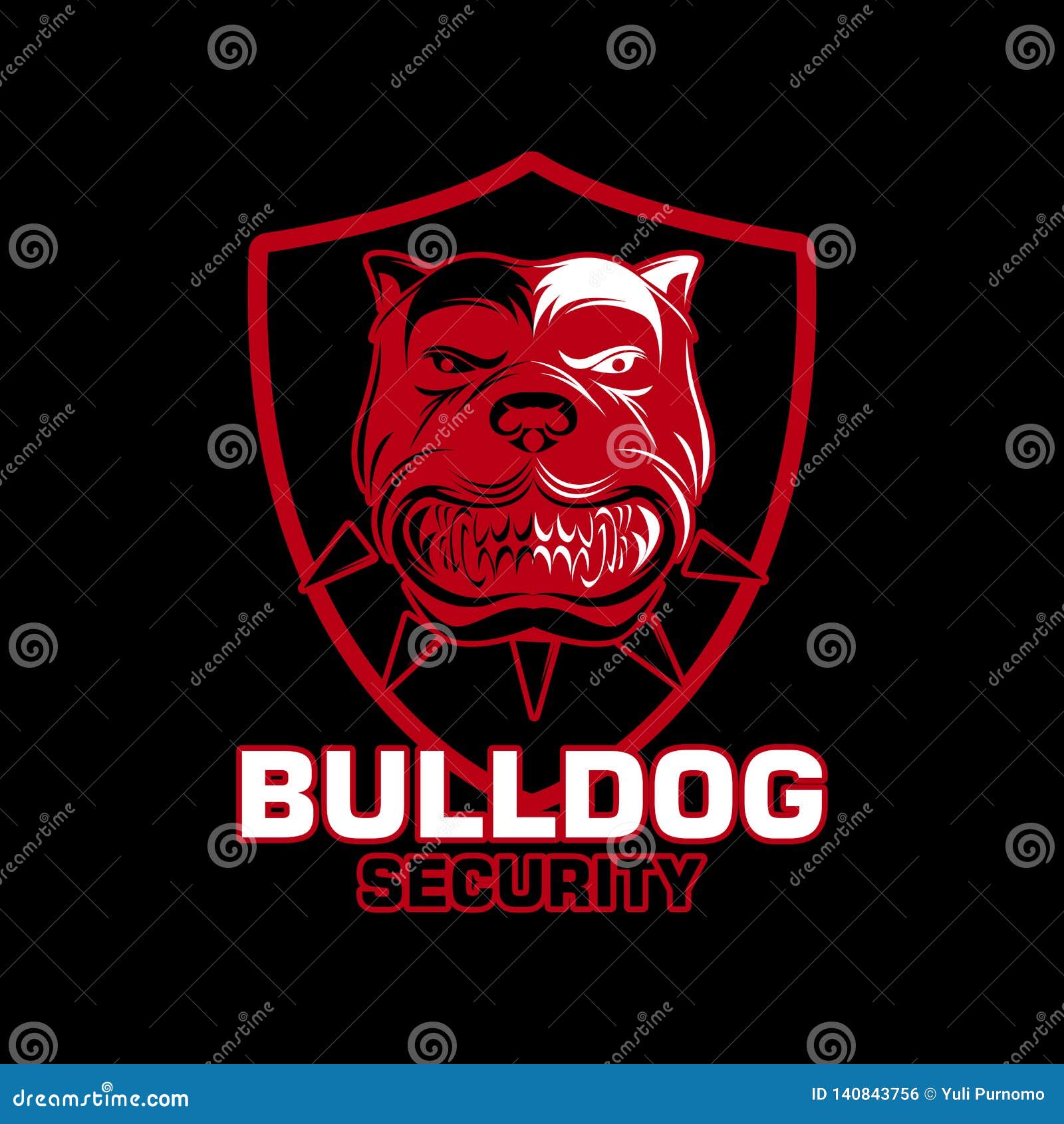 Bulldogs Logo Design Template Stock Vector - Illustration of face ...