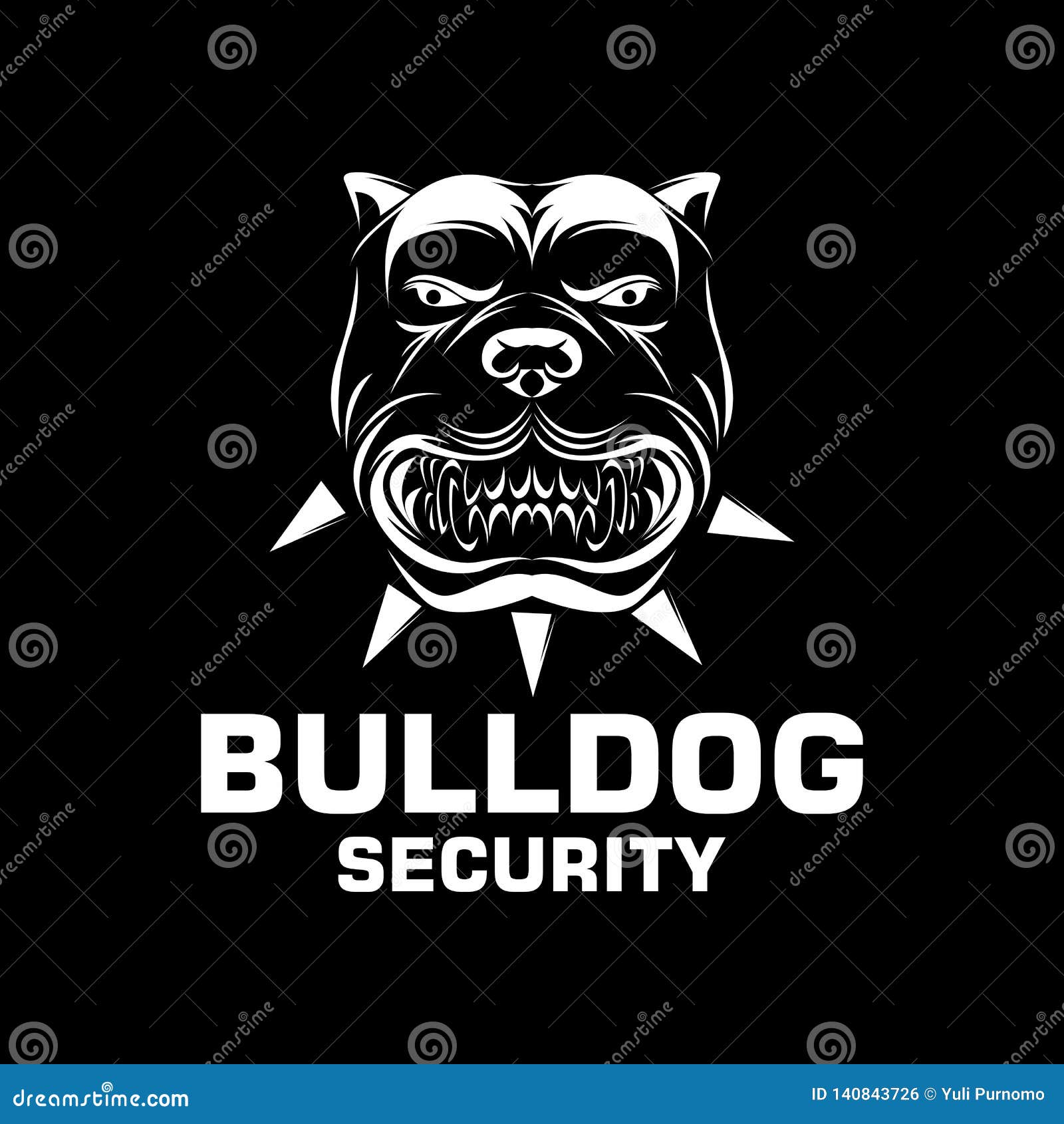 Bulldogs Logo Design Template Stock Vector - Illustration of wild