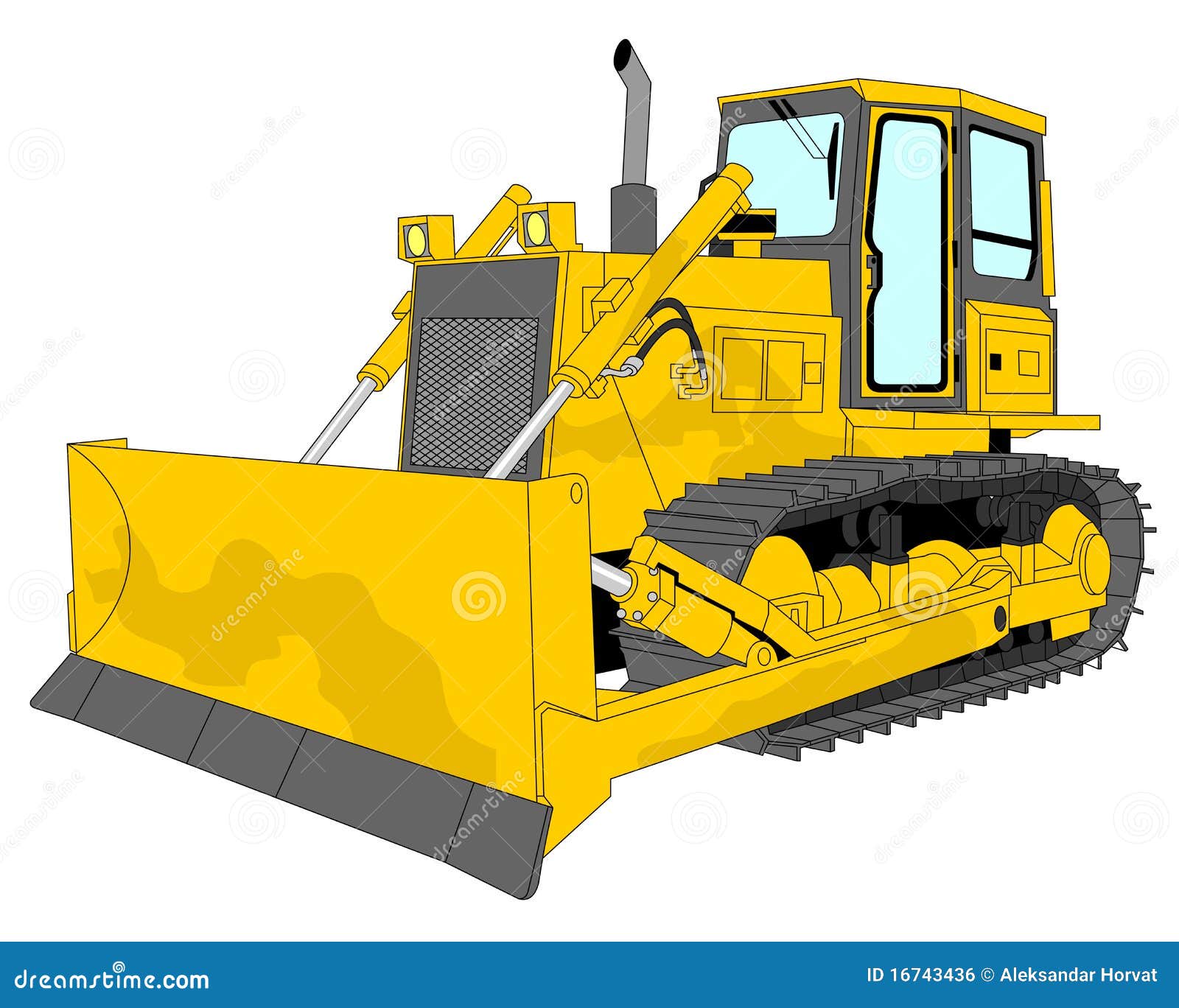 Bulldozer Vector Illustration | CartoonDealer.com #18711166