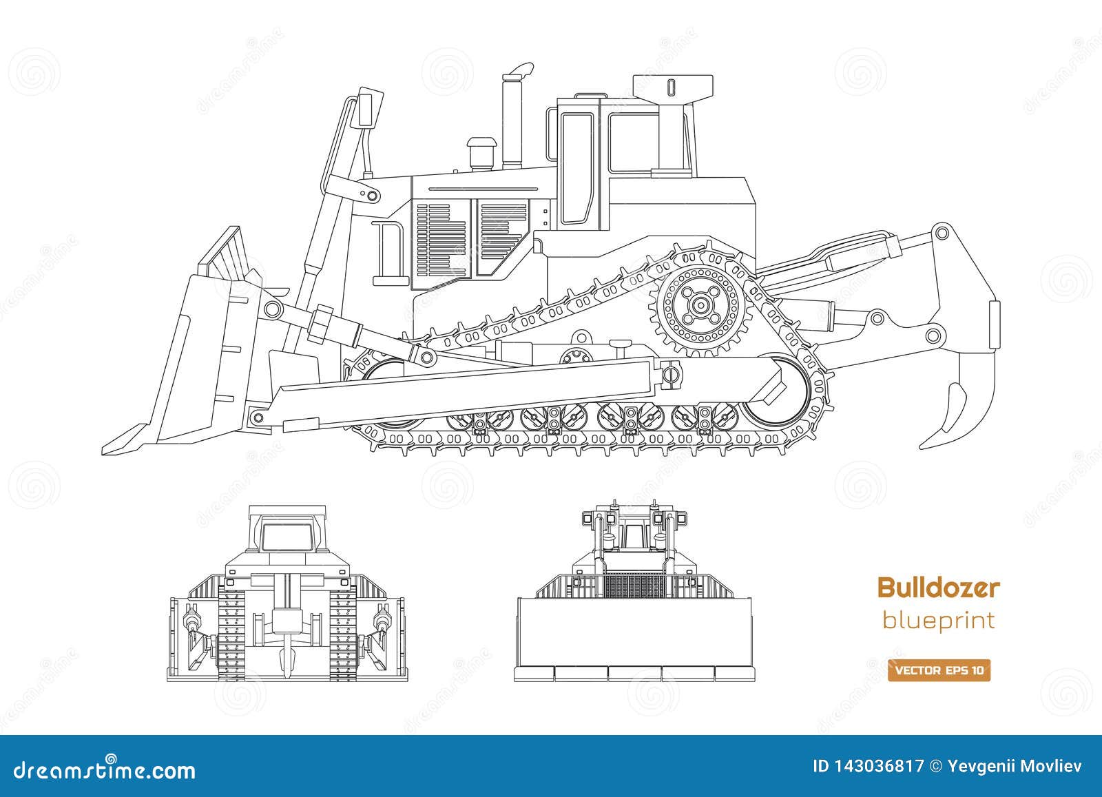 Bulldozer Digger Cartoon Character | CartoonDealer.com #105699445