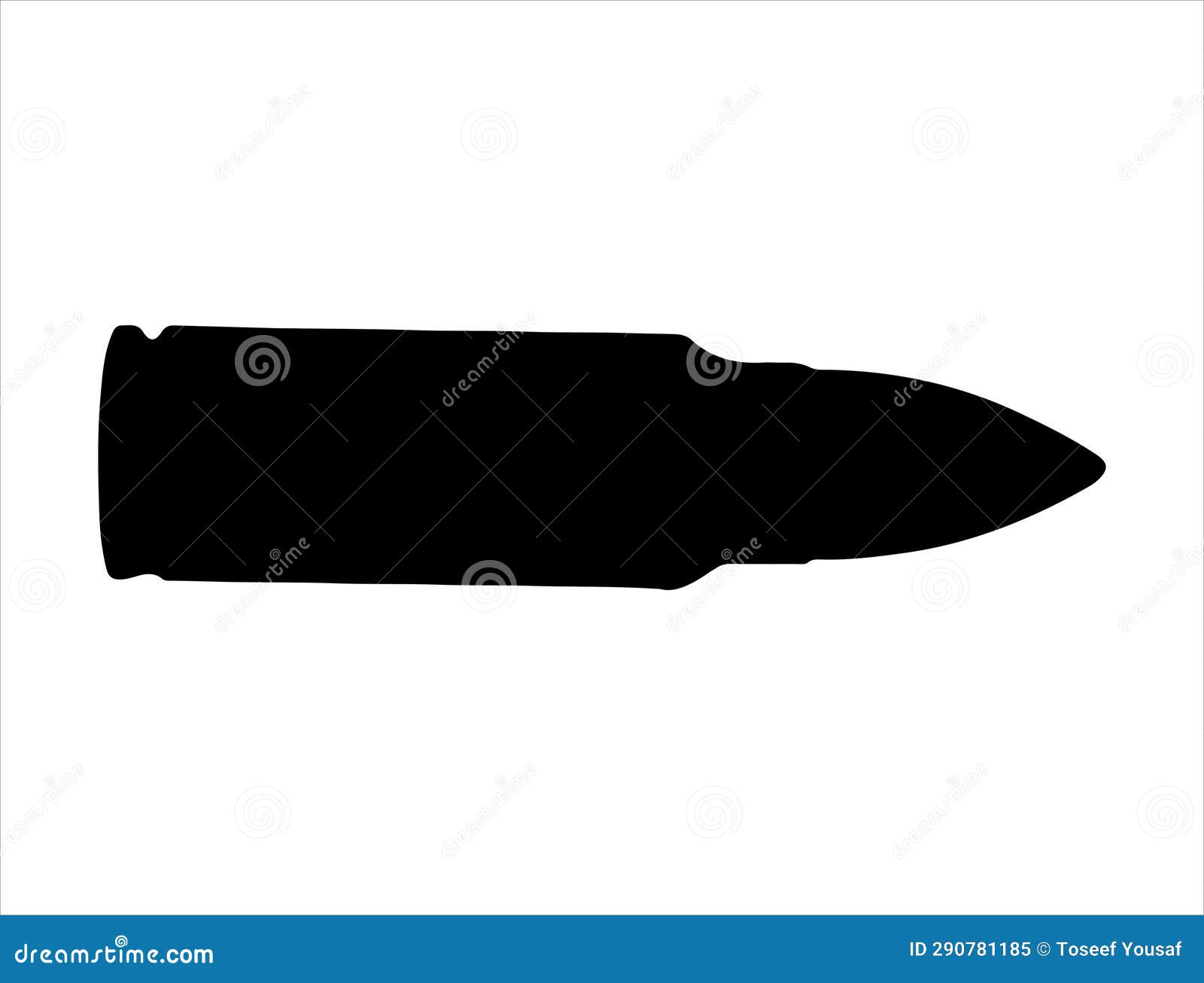 bullet silhouette  art white background