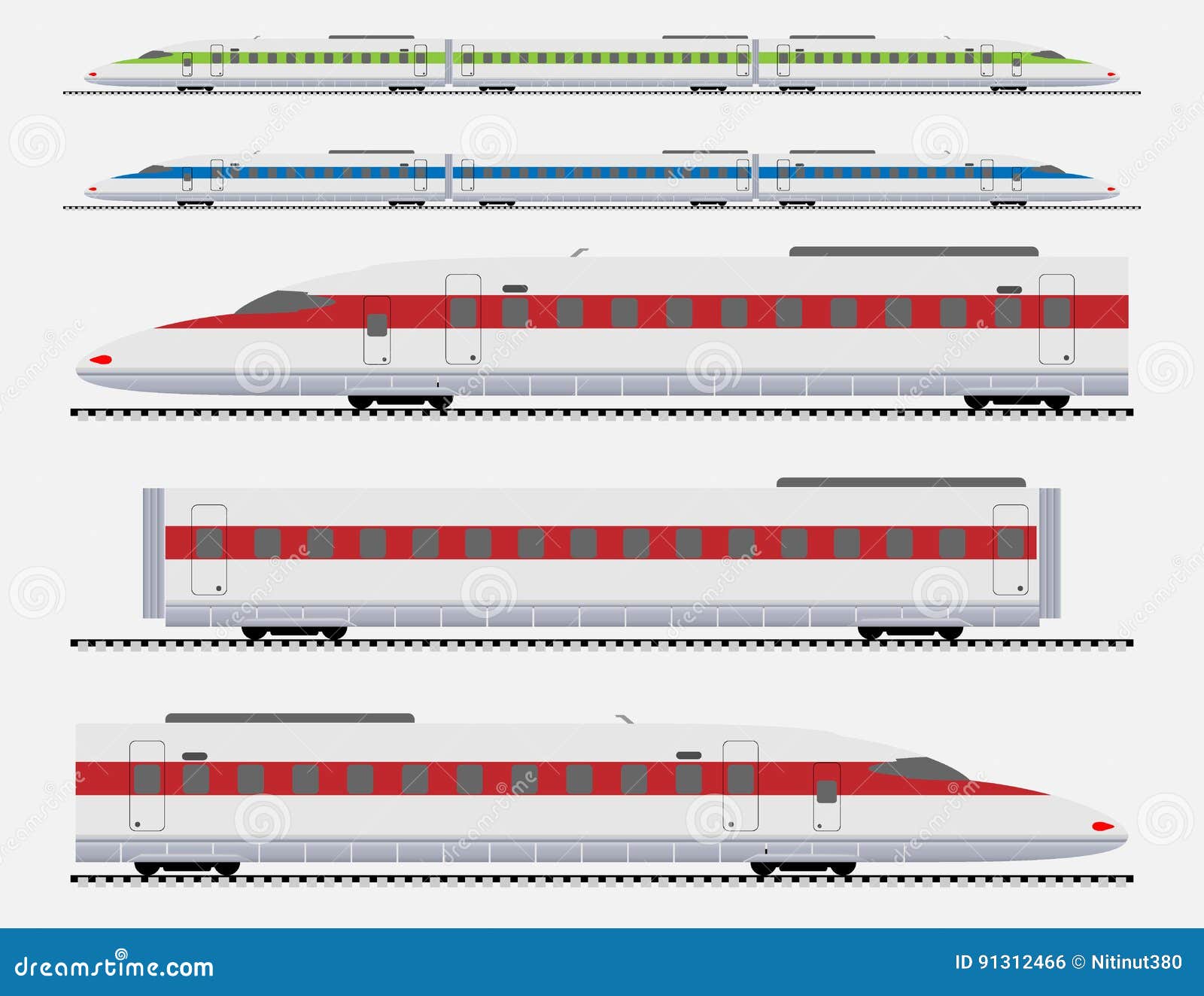 Bullet Train or Passenger Express Train Stock Illustration ...