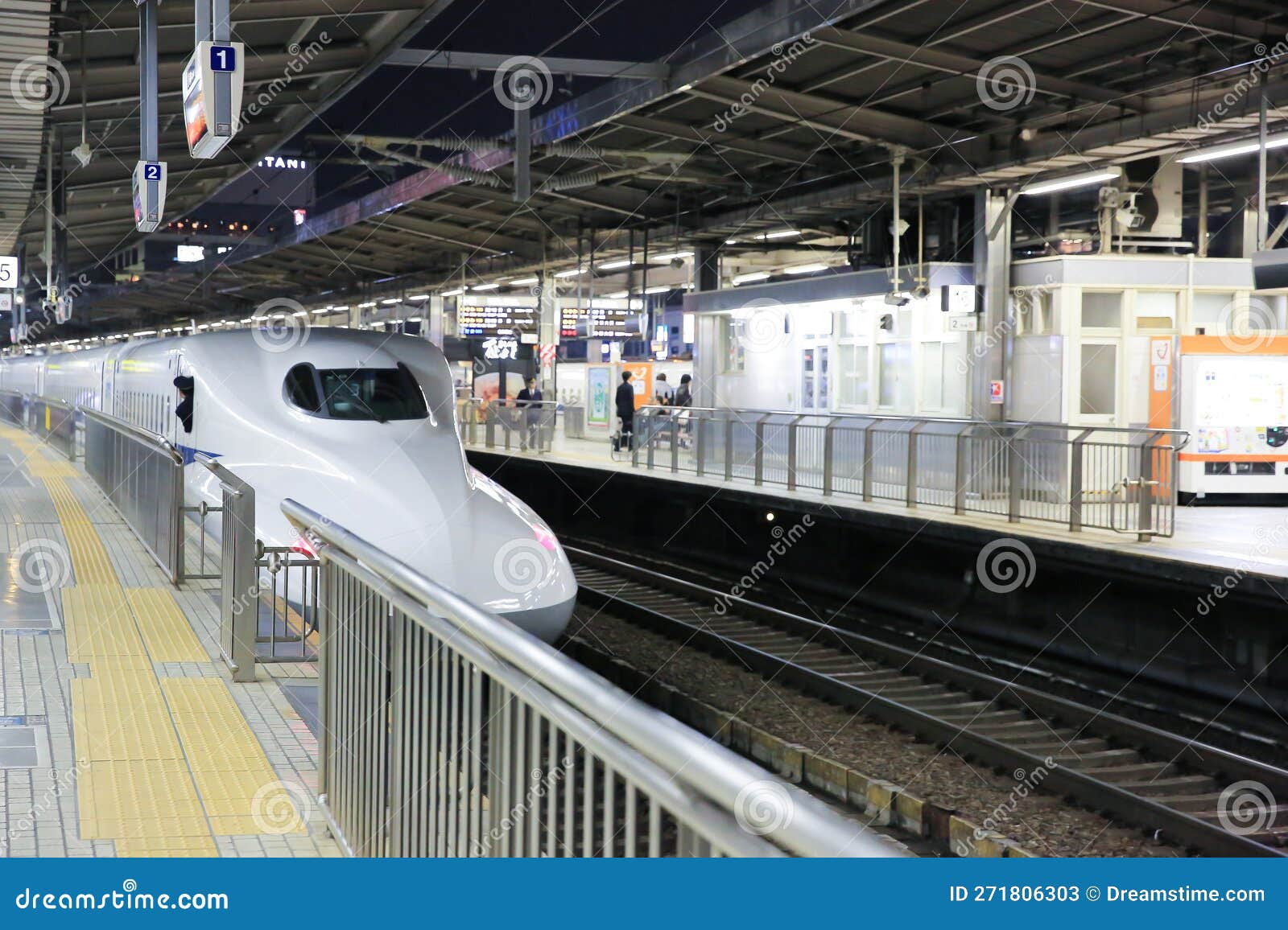 A Bullet Train at Station Platform, Japan 29 Oct 2013 Editorial Stock